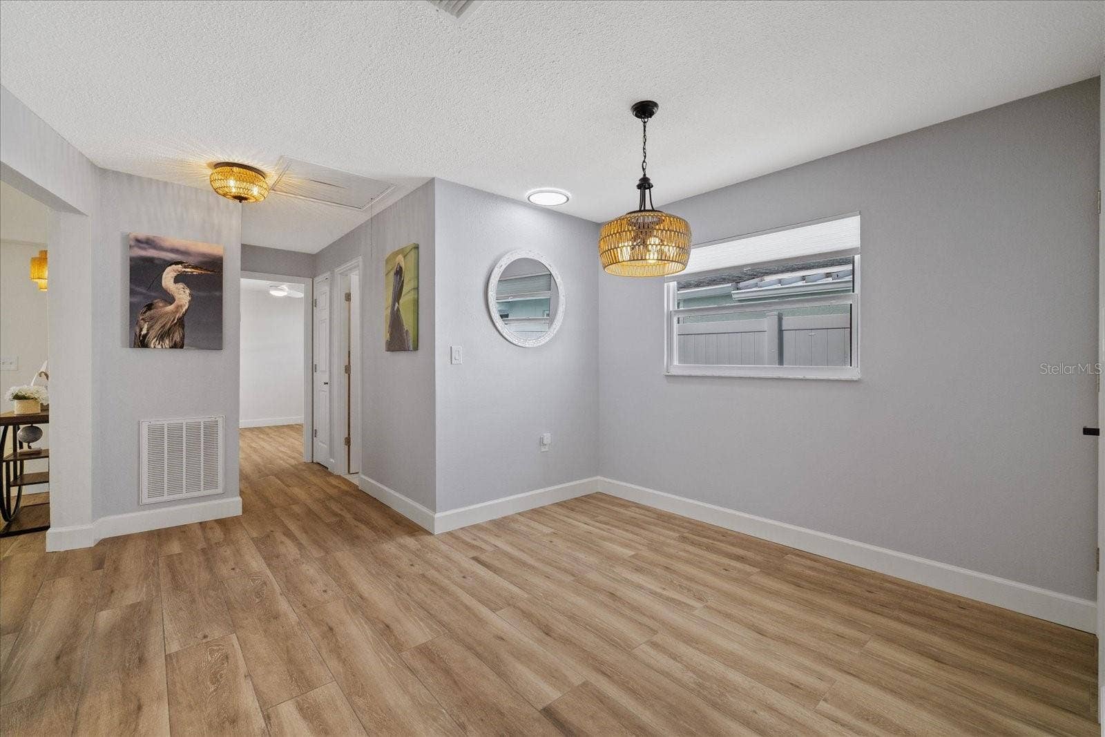 dining area looking to hall to Bedroom 1 and Full bathroom 1