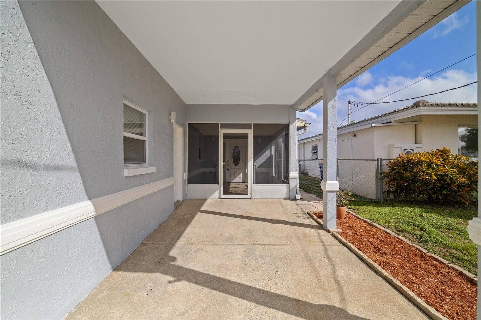 Carport next to garage