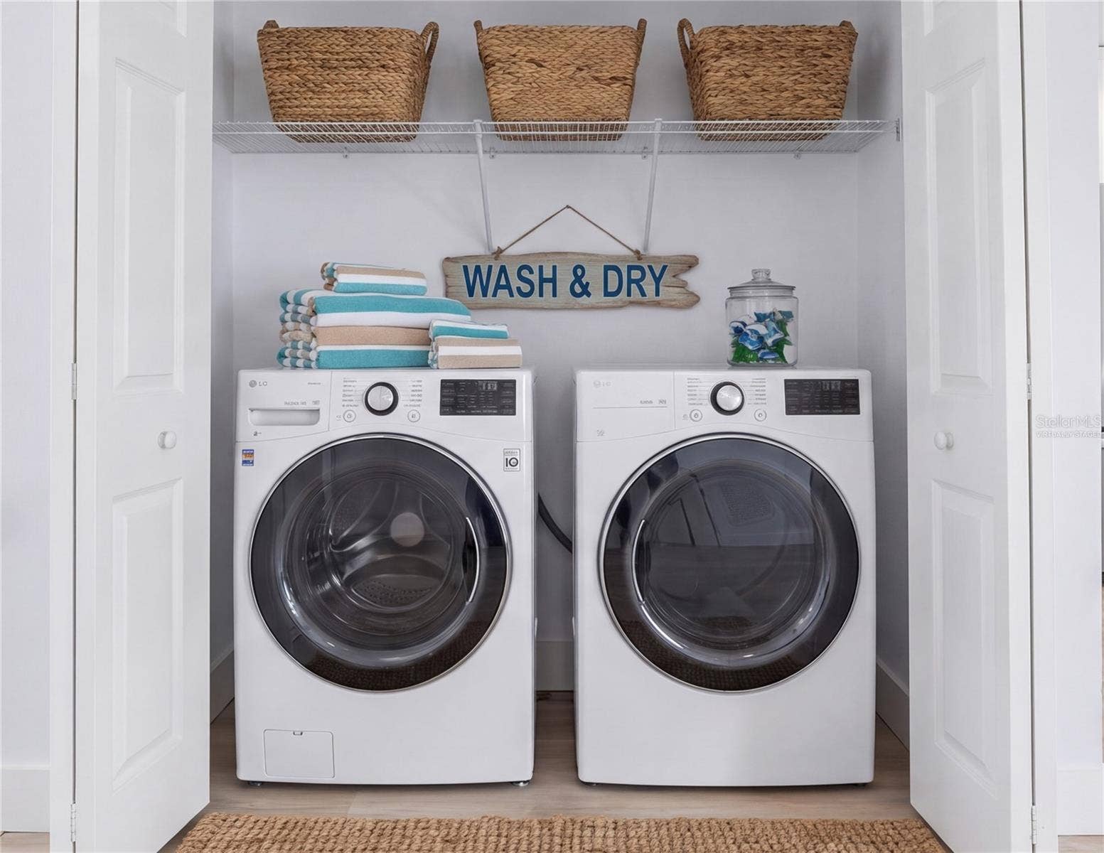 4066 ORIENT DRIVE, Hernando Beach, FL 34607 Virtually Staged Laundry Closet