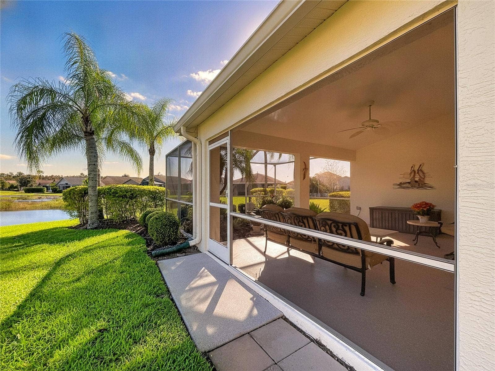 12116 BROADGREEN PLACE, Trinity, FL 34655 Screened door to lawn