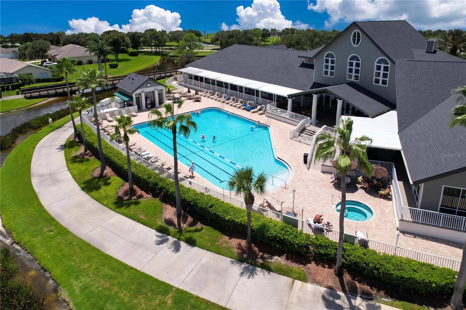 12116 BROADGREEN PLACE, Trinity, FL 34655 Deck overlooks pool and spa