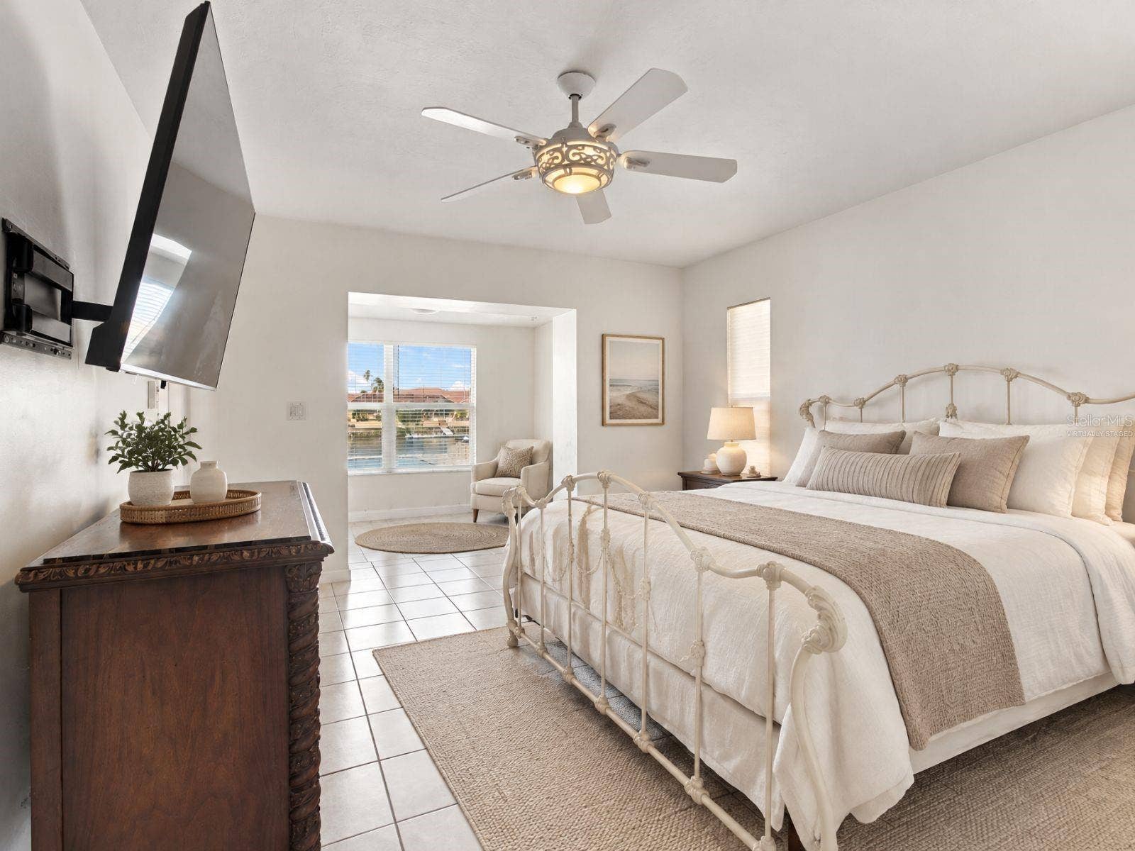 5451 WINDWARD WAY, New Port Richey, FL 34652 virtually staged primary bedroom