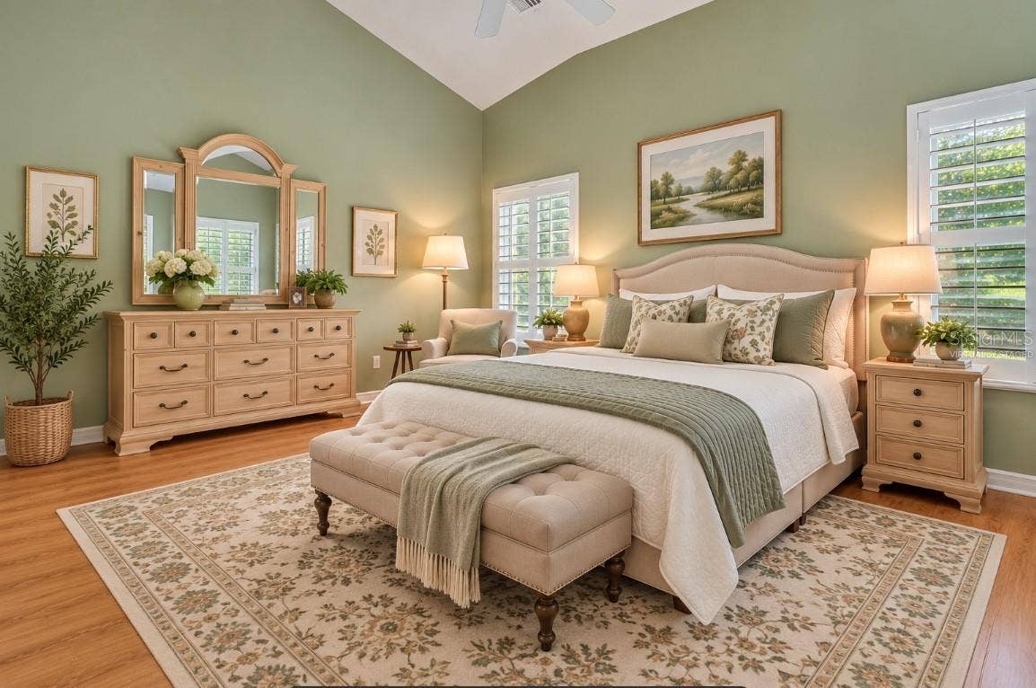 300 HARTFORD COURT, Spring Hill, FL 34609 Primary Bedroom with en suite- virtually staged