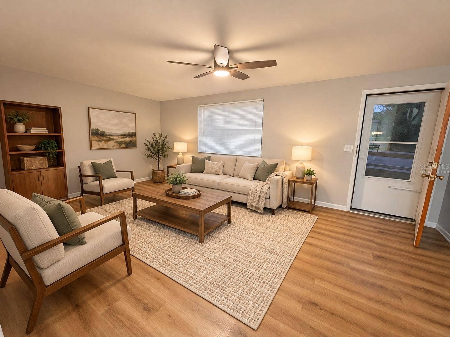 4581 DELTONA BOULEVARD, Spring Hill, FL 34606 Virtually Staged View of Living Room and Dining