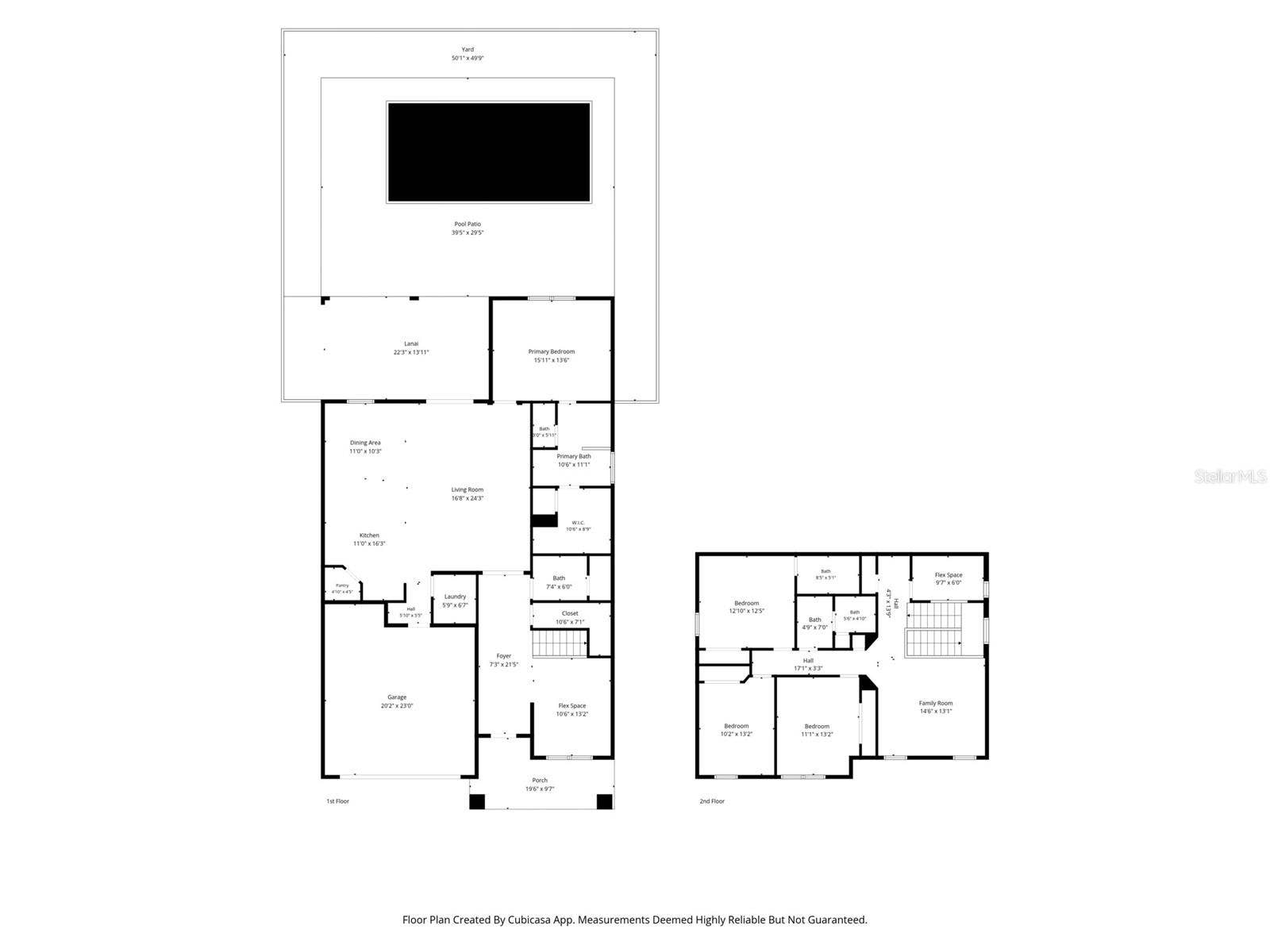 Floor plan both floors including pool area