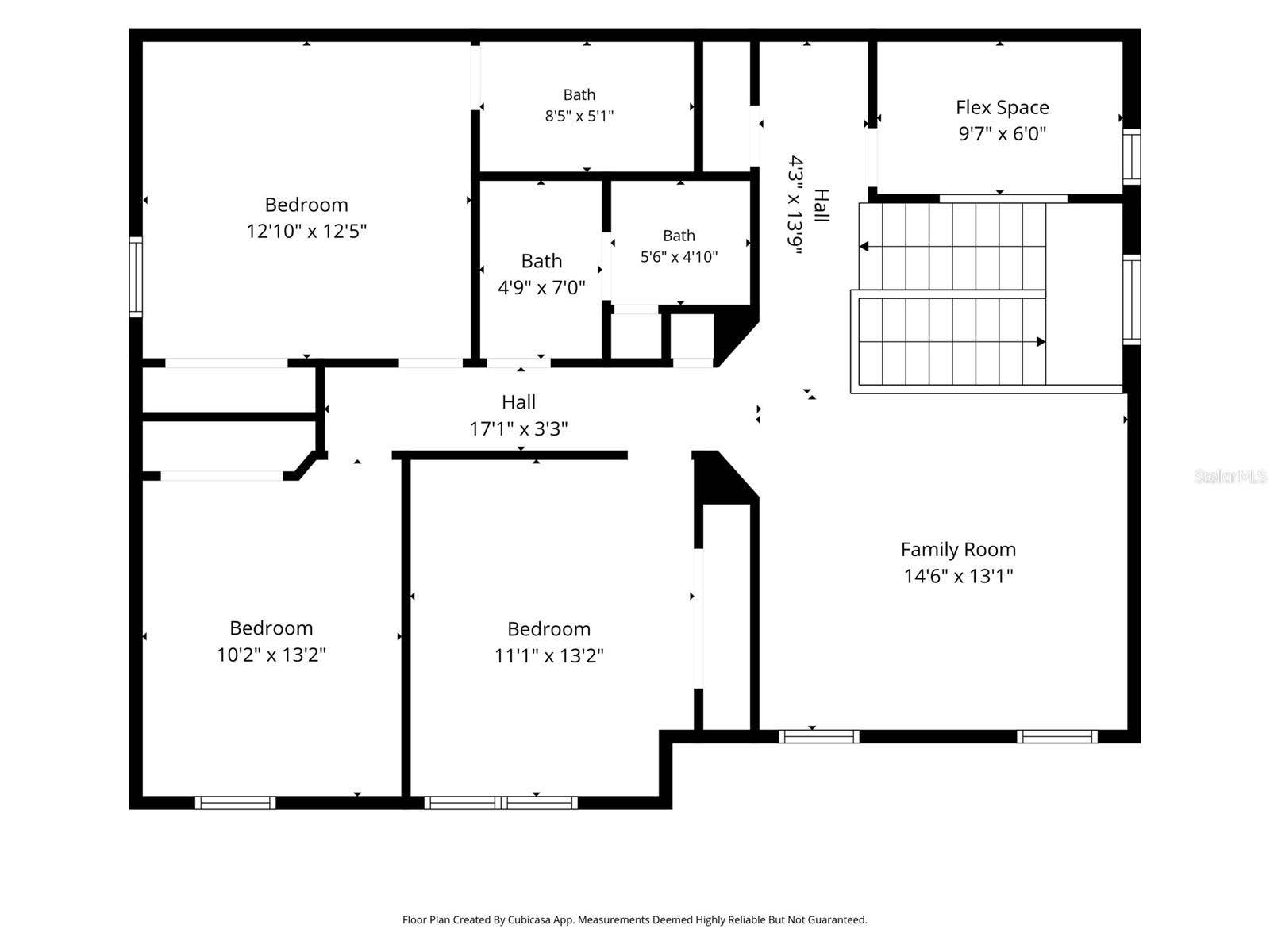 Floor plan UPSTAIRS ONLY