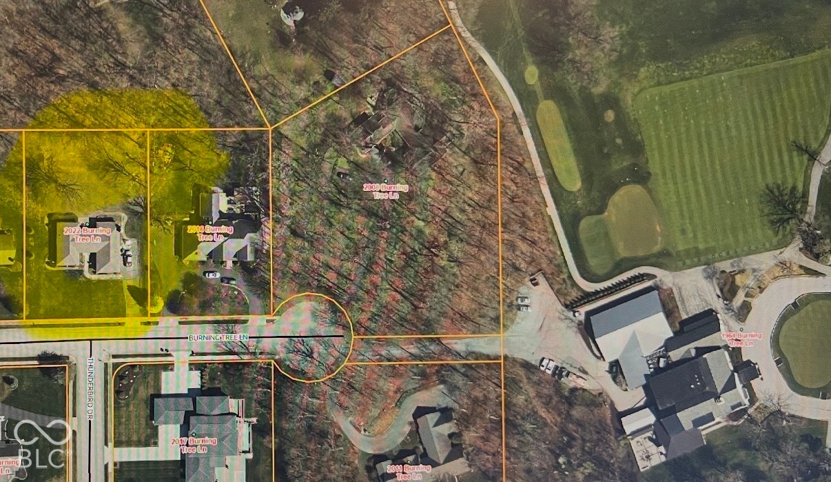 Aerial view showing proximity to Crooked Stick Golf Course Club House
