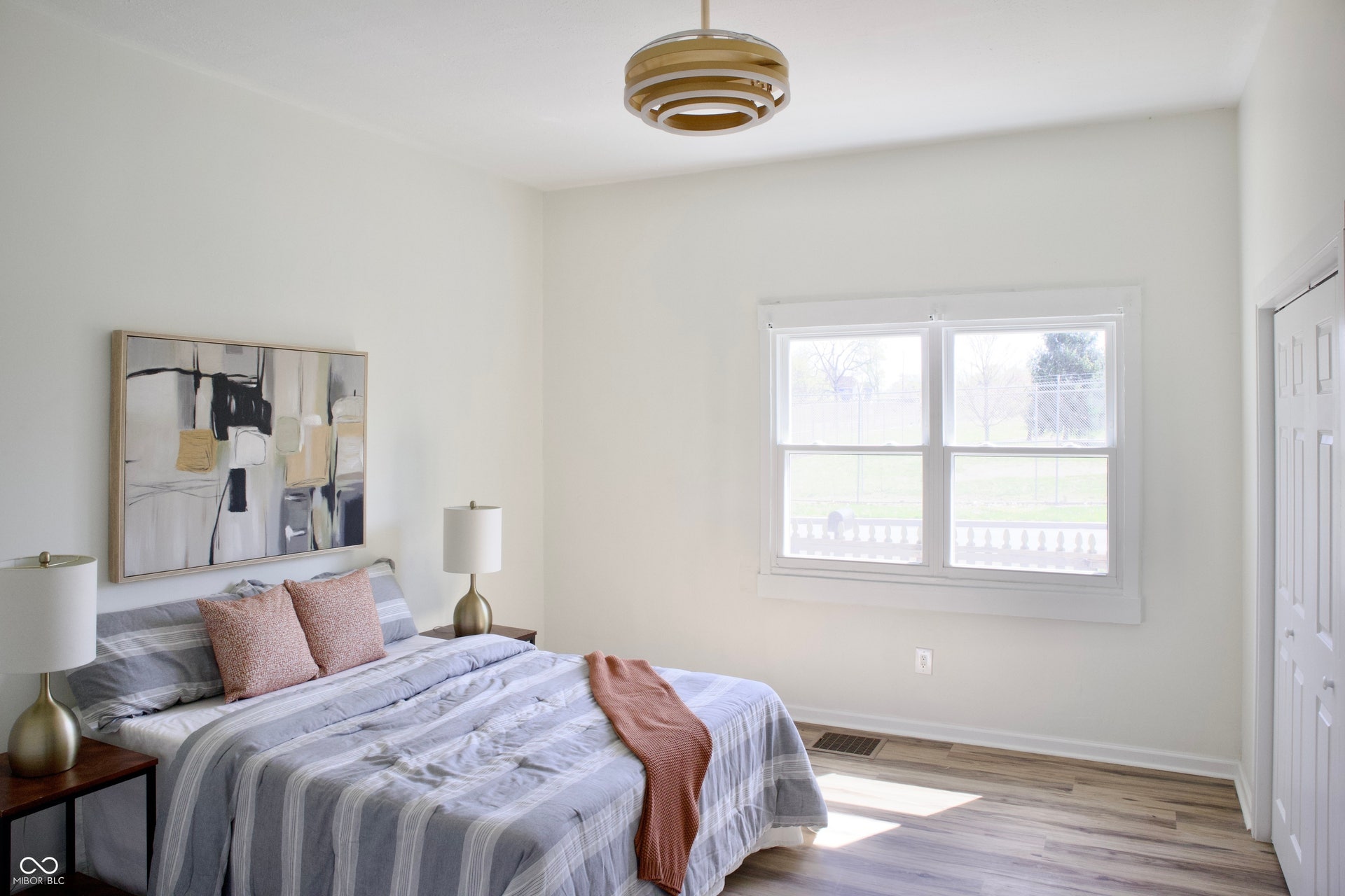 474 N Randolph Street, Indianapolis, IN 46201 Roomy primary bedroom with great natural light.