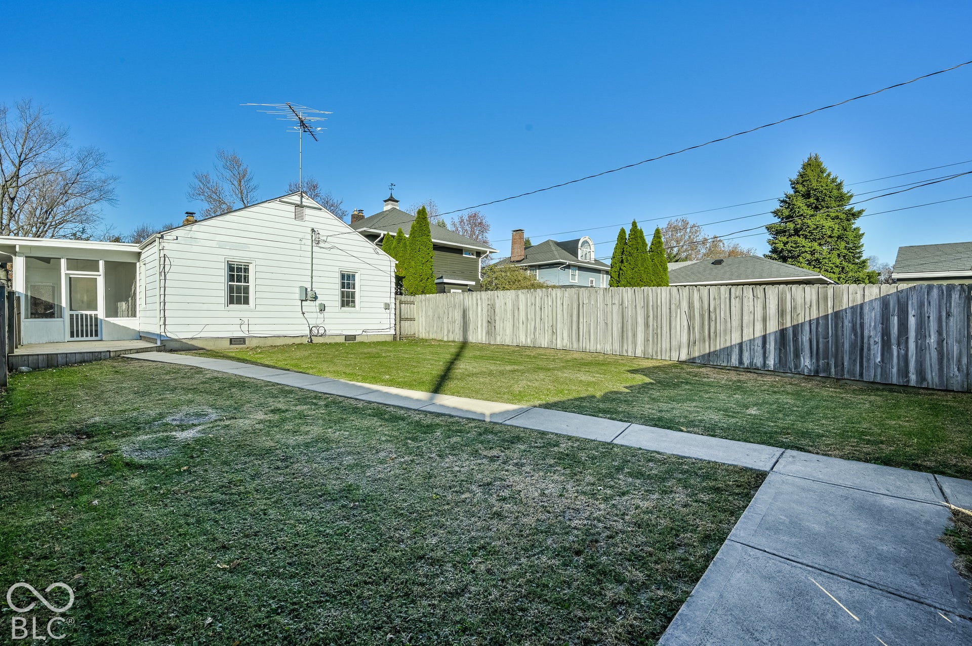View of the rear of the house.