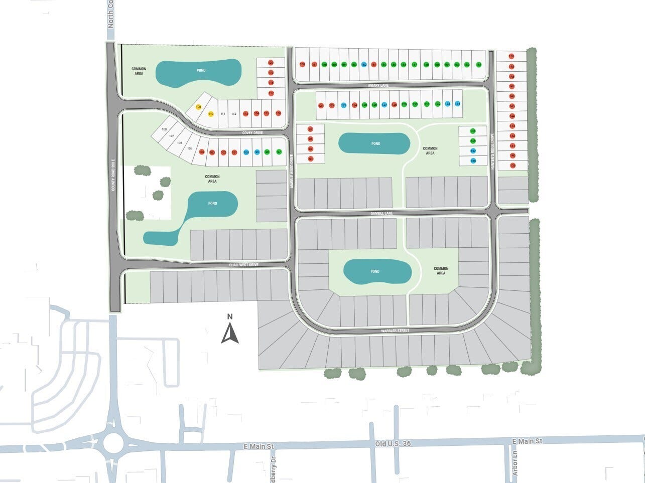 2105 Covey Drive, Danville, IN 46122 Quail West Sitemap