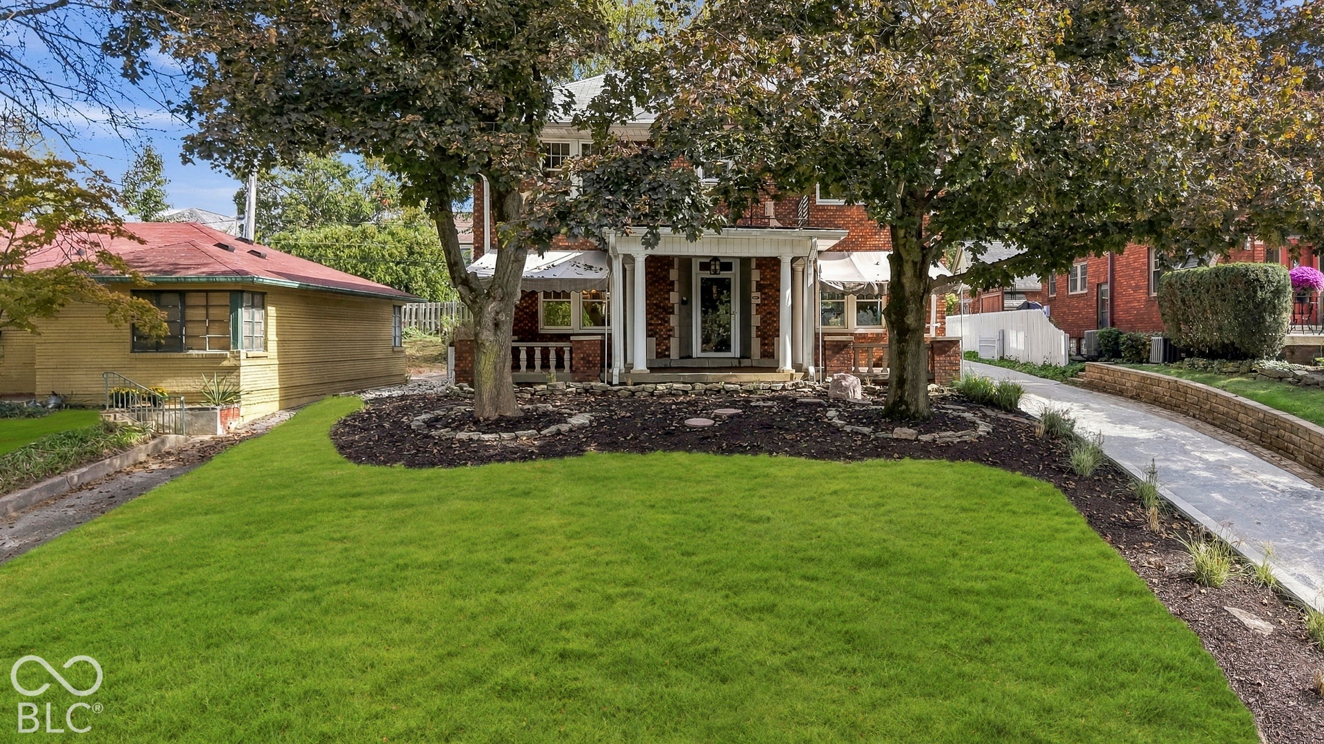 Front lawn and porch