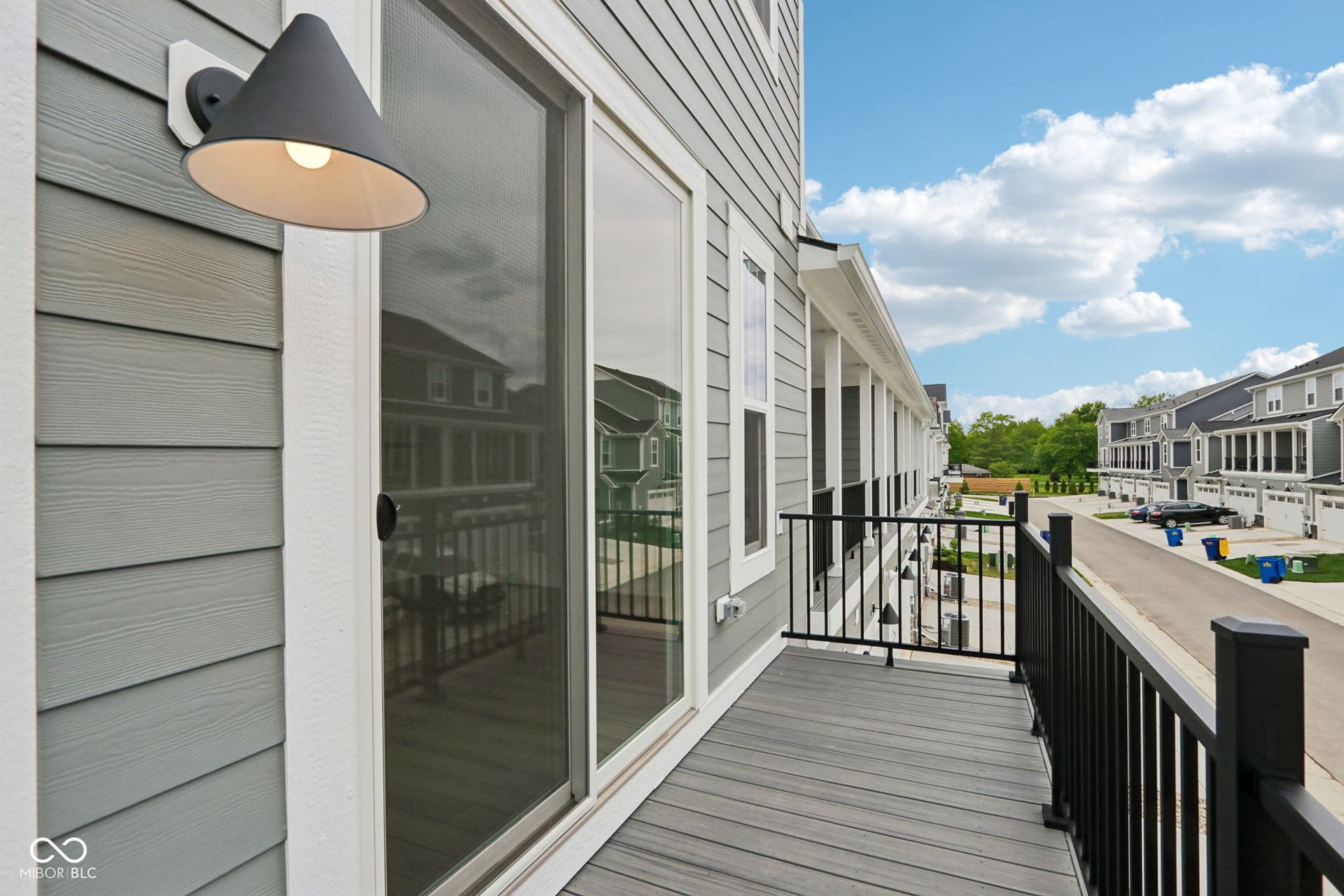 5748 Arcade Boulevard, McCordsville, IN 46055 Exterior balcony featuring composite decking and black metal railings
