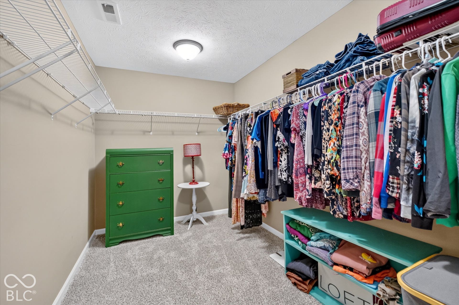 Plenty of storage space in the primary walk-in-closet