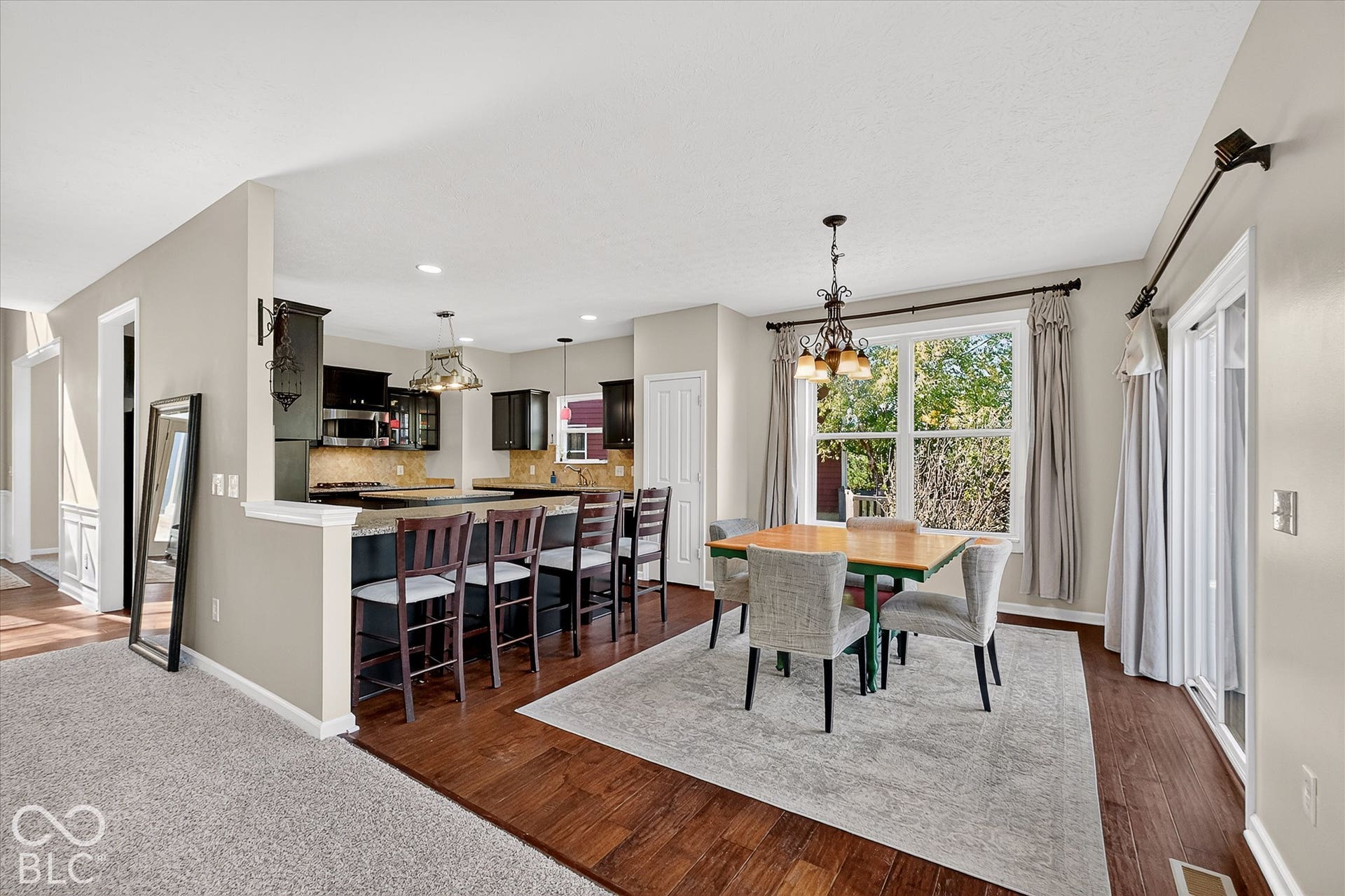 Greet the morning in the light and bright breakfast room