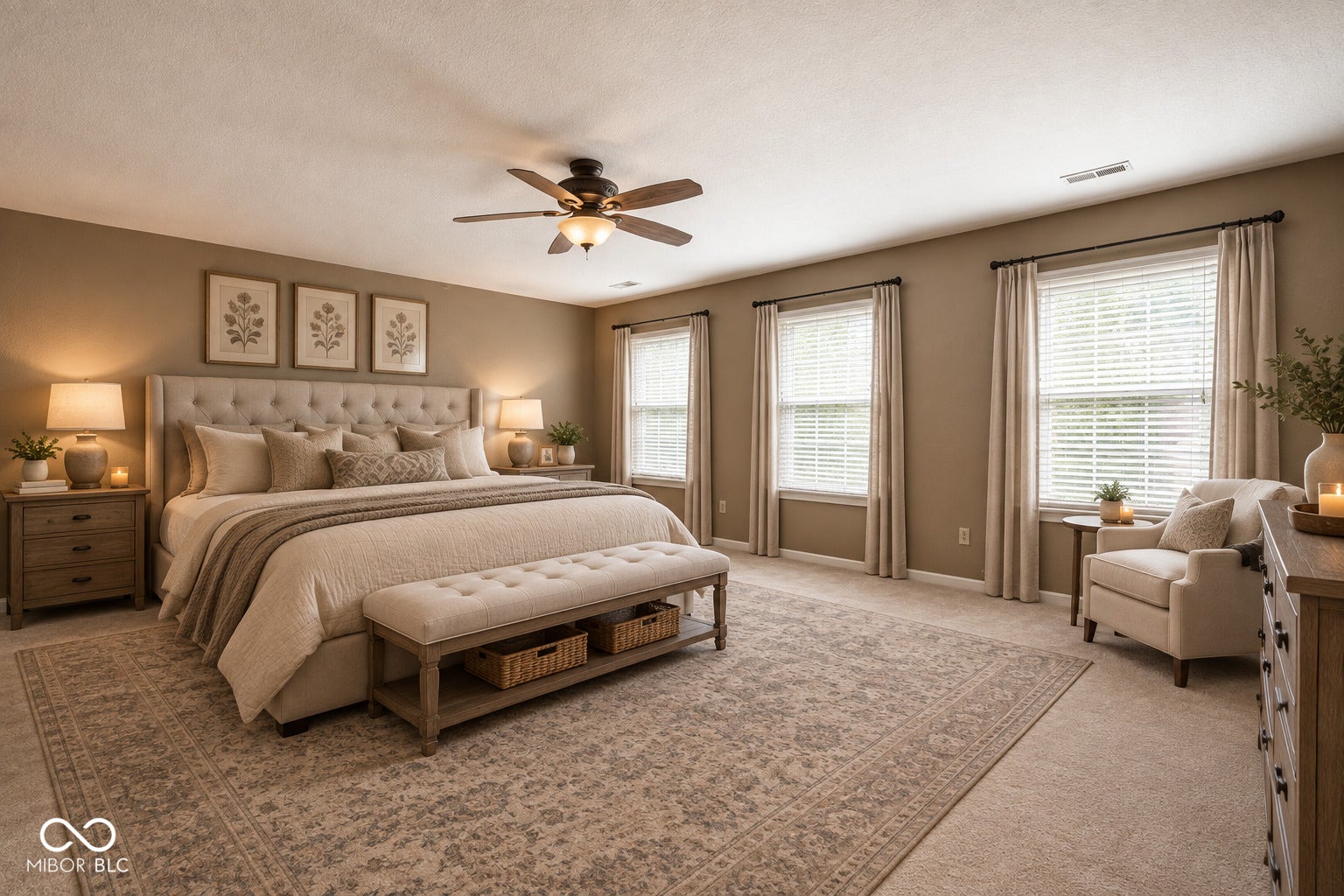 Spacious Primary Bedroom suite and large walk in closet.
