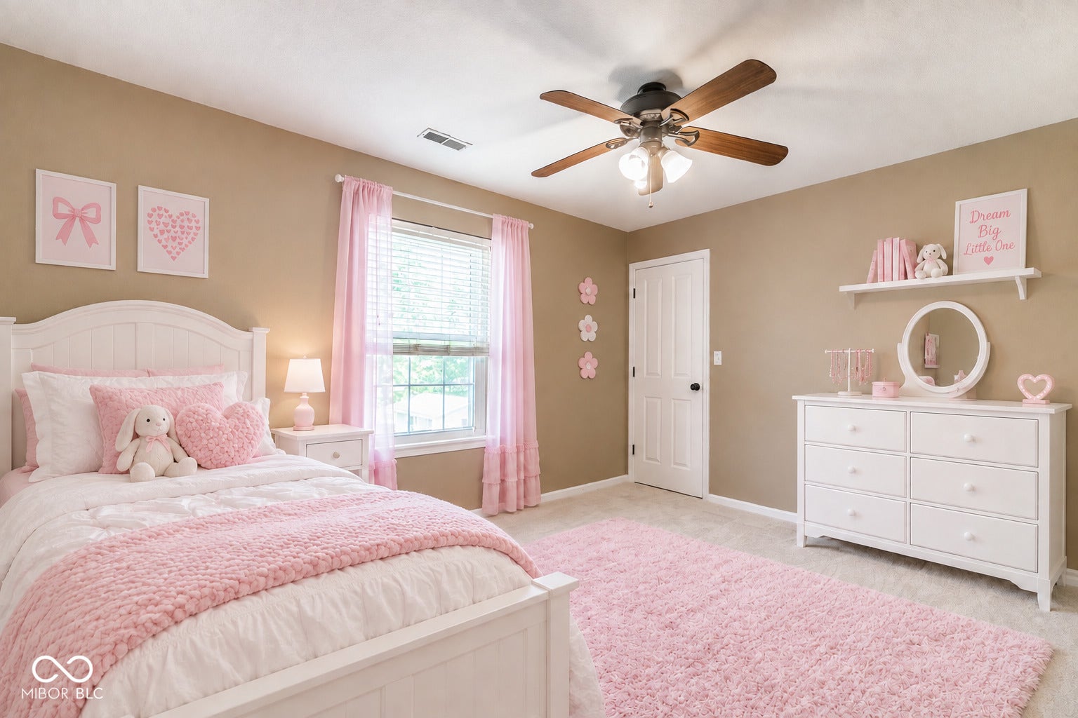 Large guest bedroom with walk in closet.