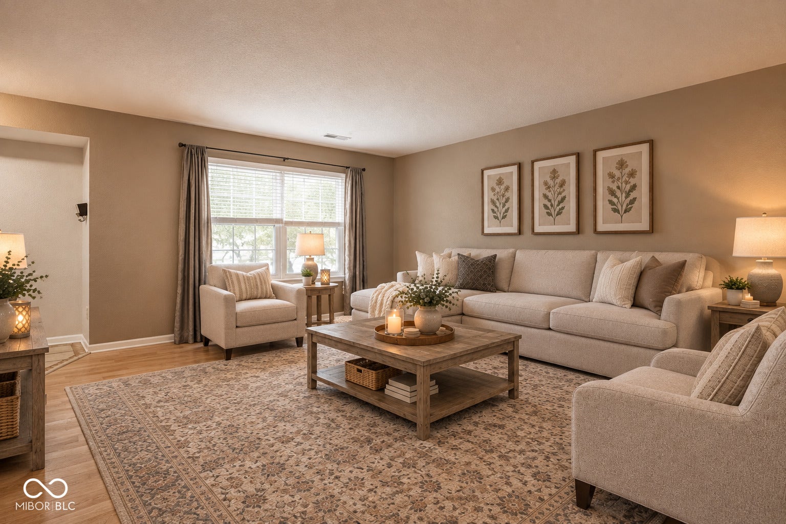 Virtually Altered - Large Living Room off the foyer entry. Use as a sitting room, home office or even a dining room.