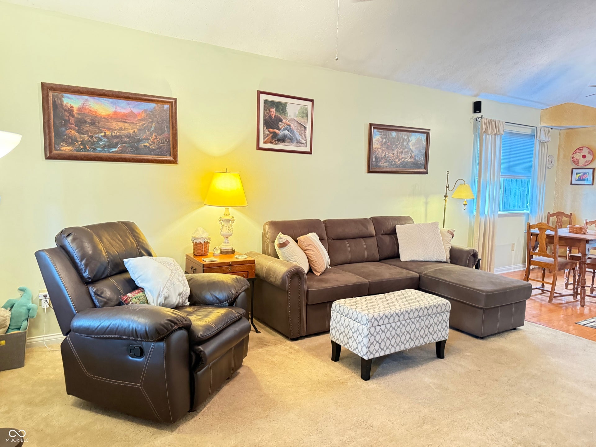 2117 Witt Road, Lebanon, IN 46052 Carpeted living area with light-toned walls