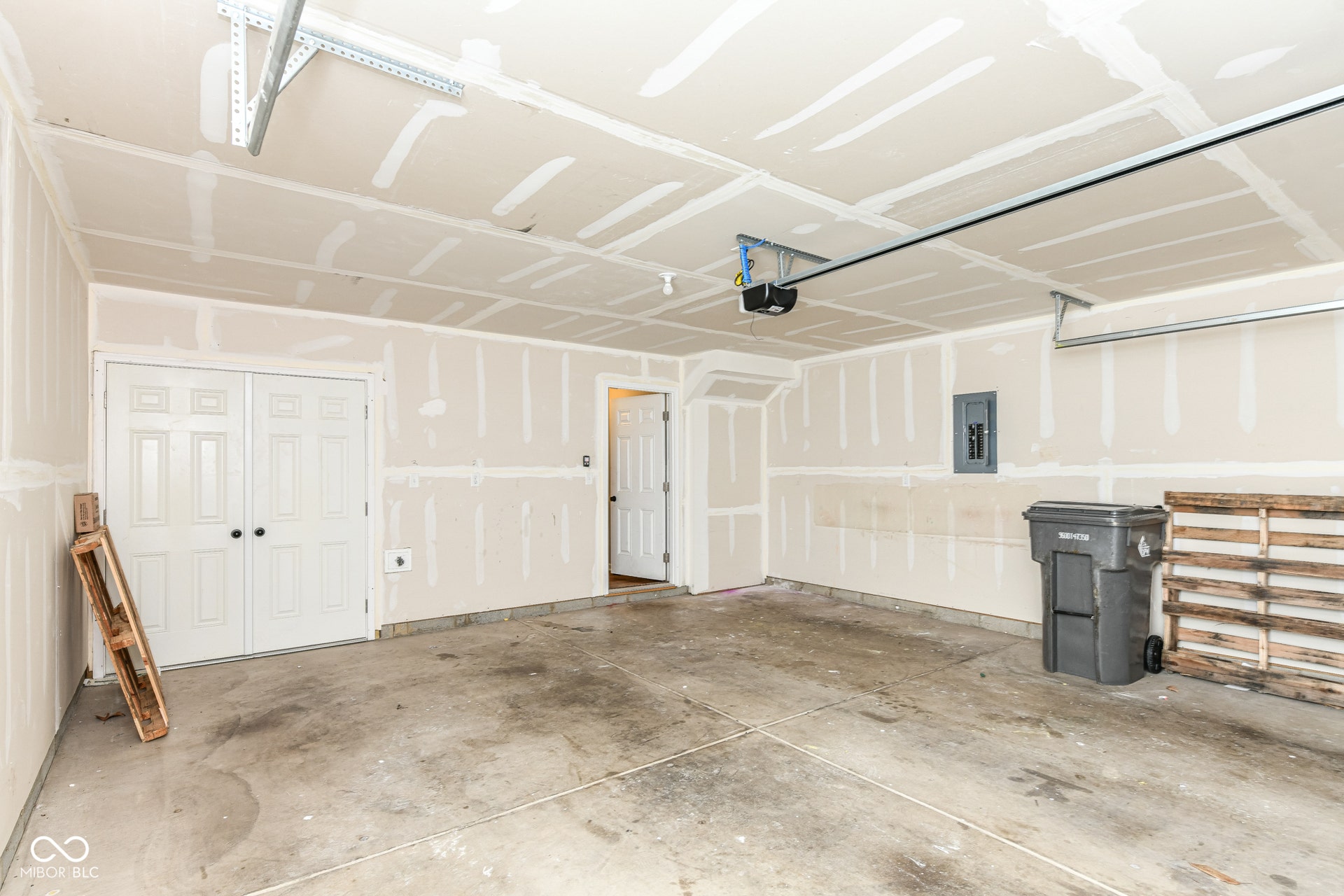 2 car attached finished garage