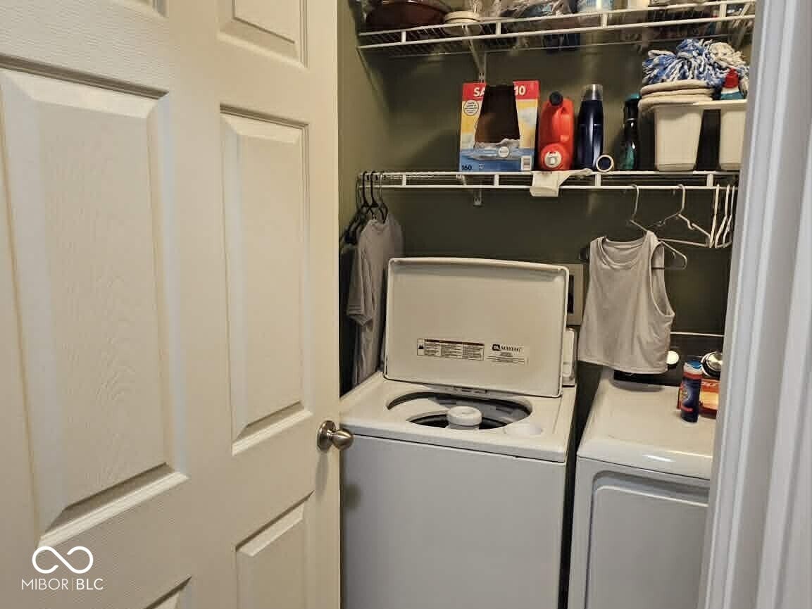 Convenient location for laundry.