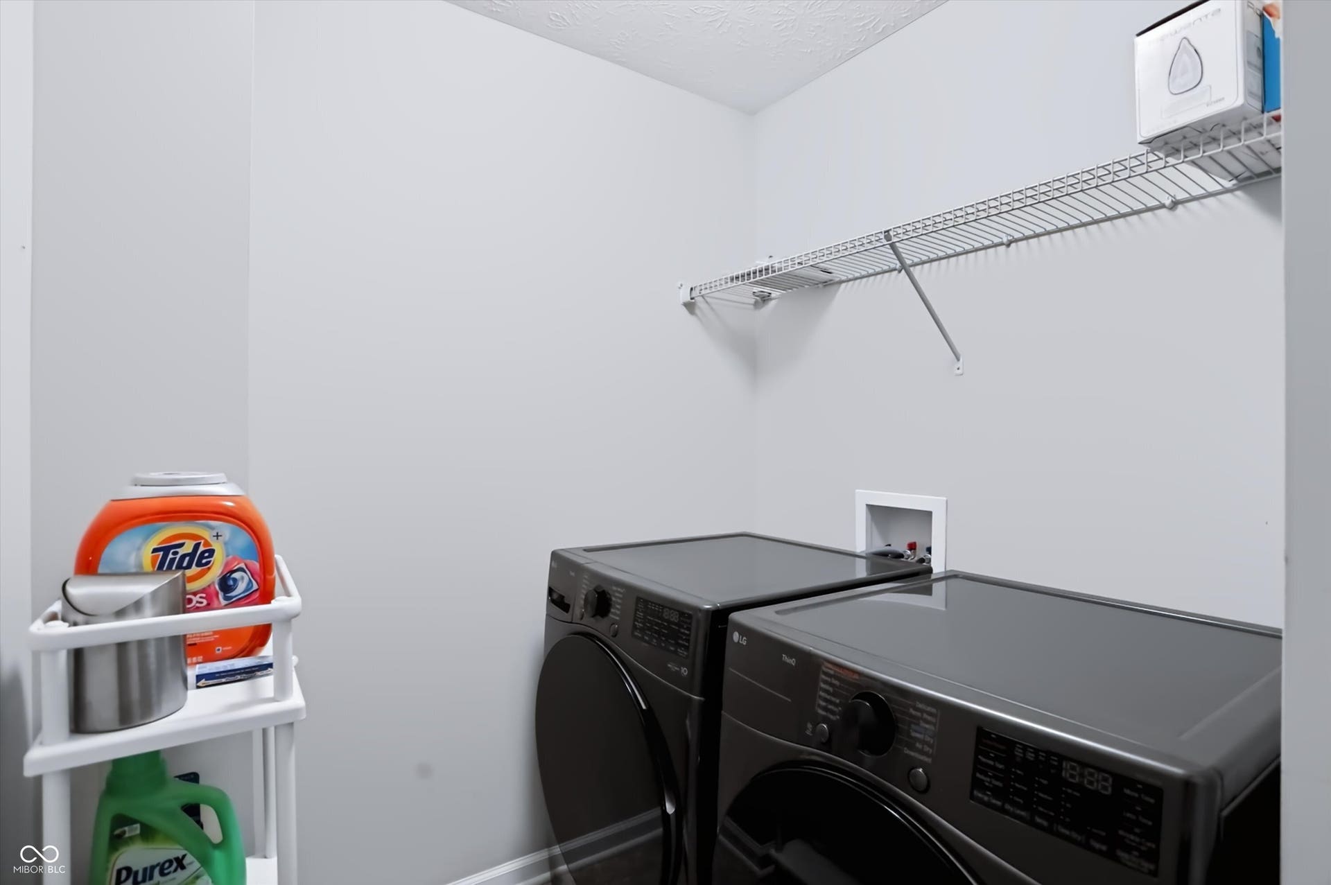 bedroom level laundry room