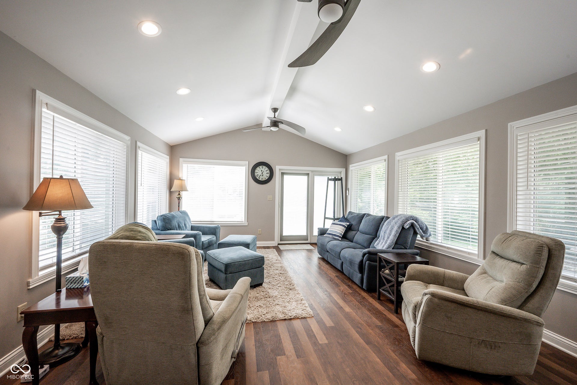 Currently being used as a Family Room, this spacious addition with Cathedral Ceiling, Recessed Can Lighting, Ceiling Fan Light, 3 walls of windows, LVP Flooring and sliding door to back yard has endless possibilities for the next owner!