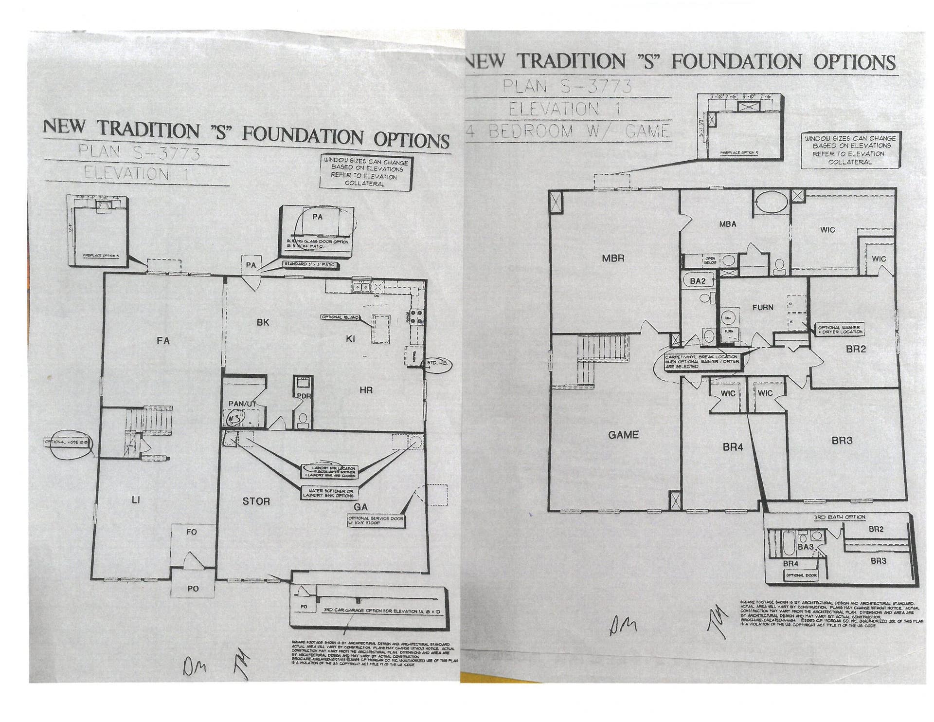 Original floorplan from builder