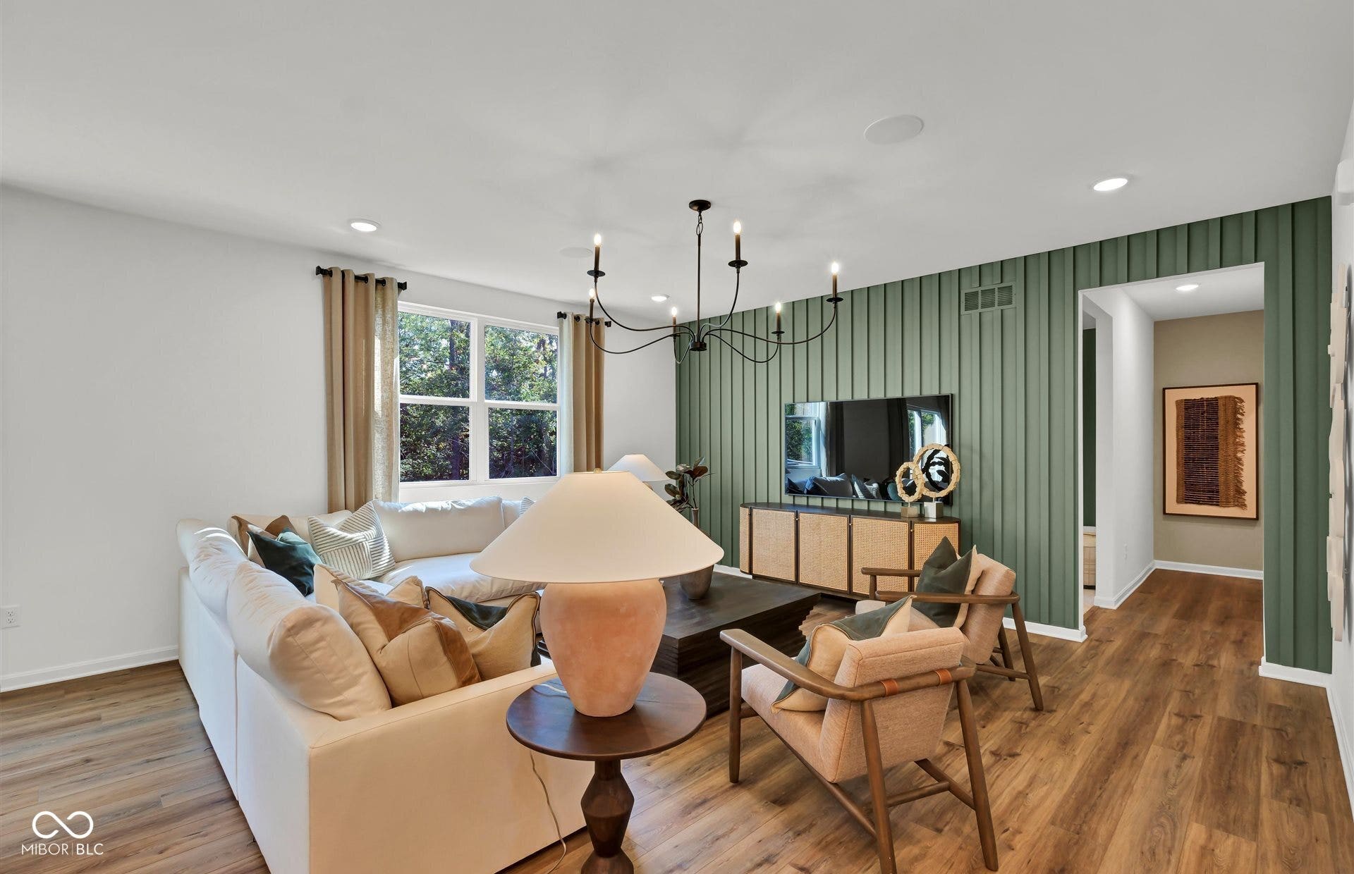 903 Sugarland Way, Greenwood, IN 46143 Virtually Altered - Similar Model Gathering Room