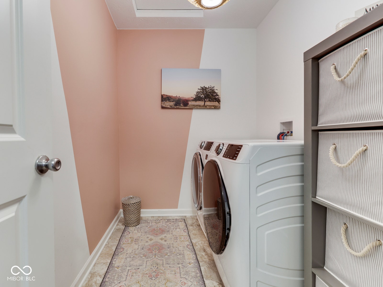 Laundry upstairs and washer & dryer stay!