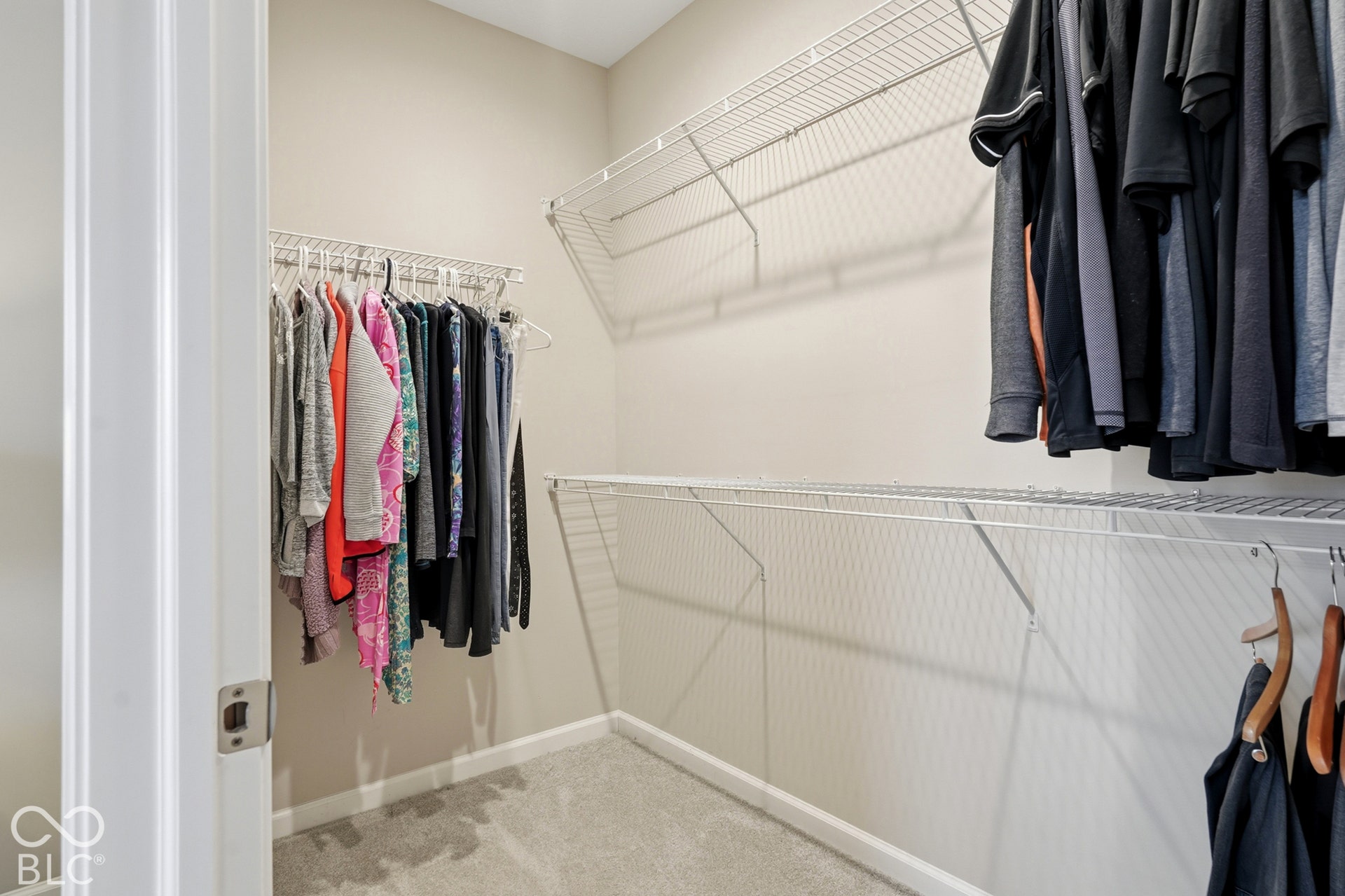 Walk in closet in the Primary Bedroom