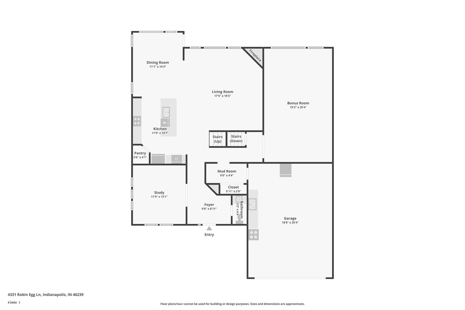 4331 Robin Egg Lane, Indianapolis, IN 46239 Floor plan