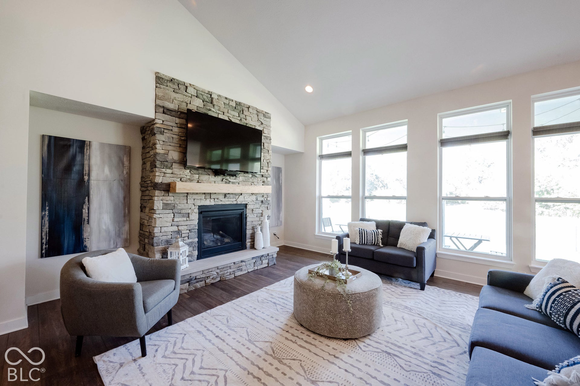 11614 Platt Street, Noblesville, IN 46060 Large windows flood the living room with natural light!