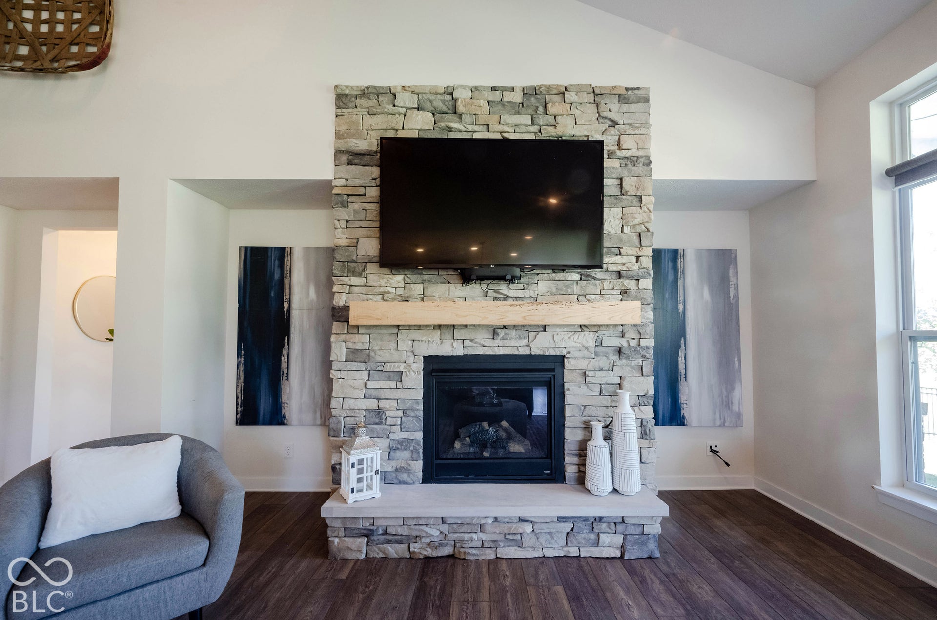 11614 Platt Street, Noblesville, IN 46060 Just look at this stone fireplace!