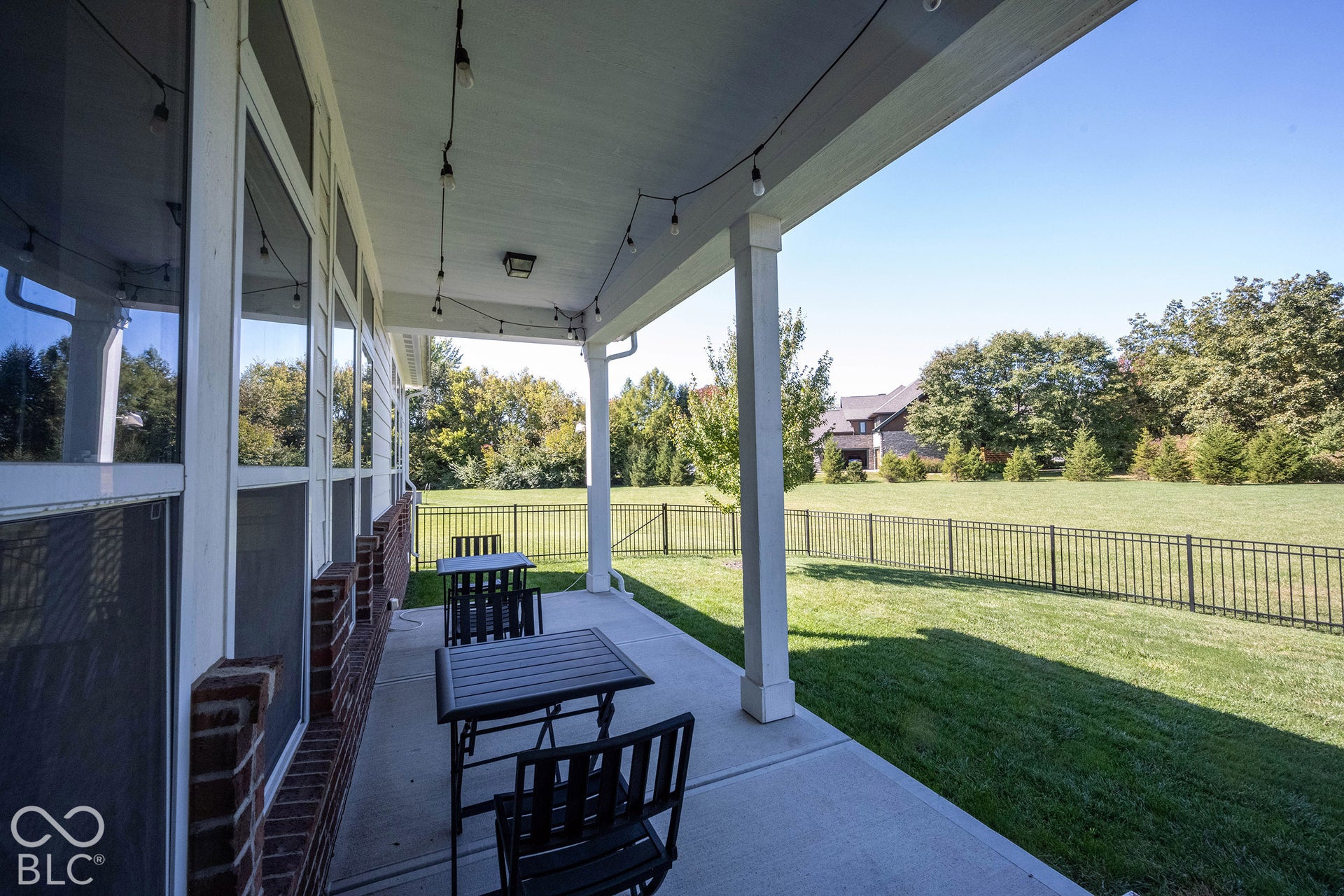 11614 Platt Street, Noblesville, IN 46060 Outside, the covered back patio is the perfect spot to enjoy Fall evenings and a gorgeous Indiana sunset.