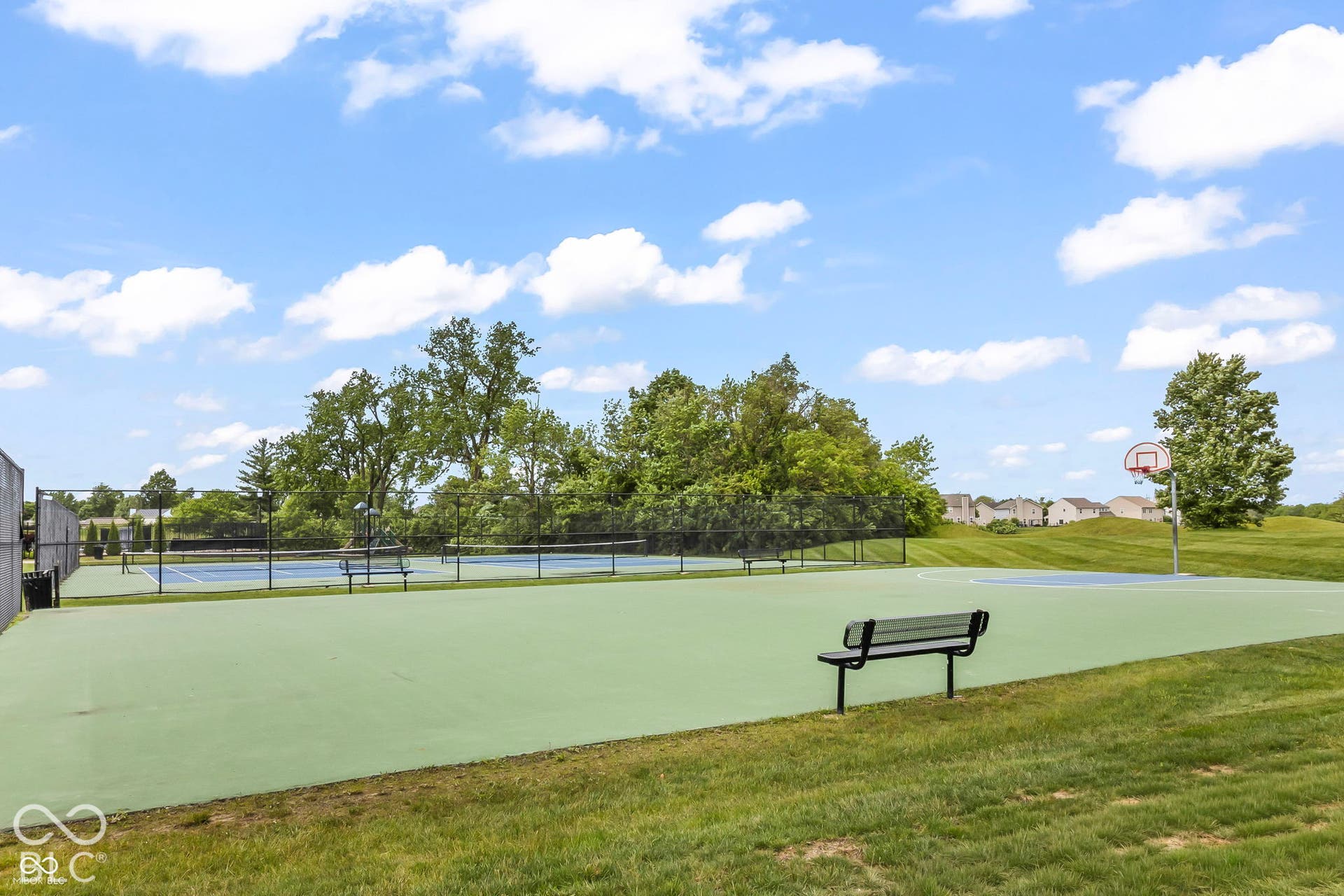 Neighborhood amenities include pool, tennis, basketball, multiple playgrounds, clubhouse, walking trails, with Winding Ridge Golf Course