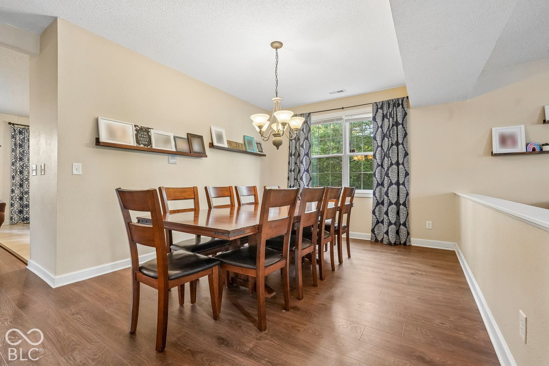Dining area offers tons of space for gatherings