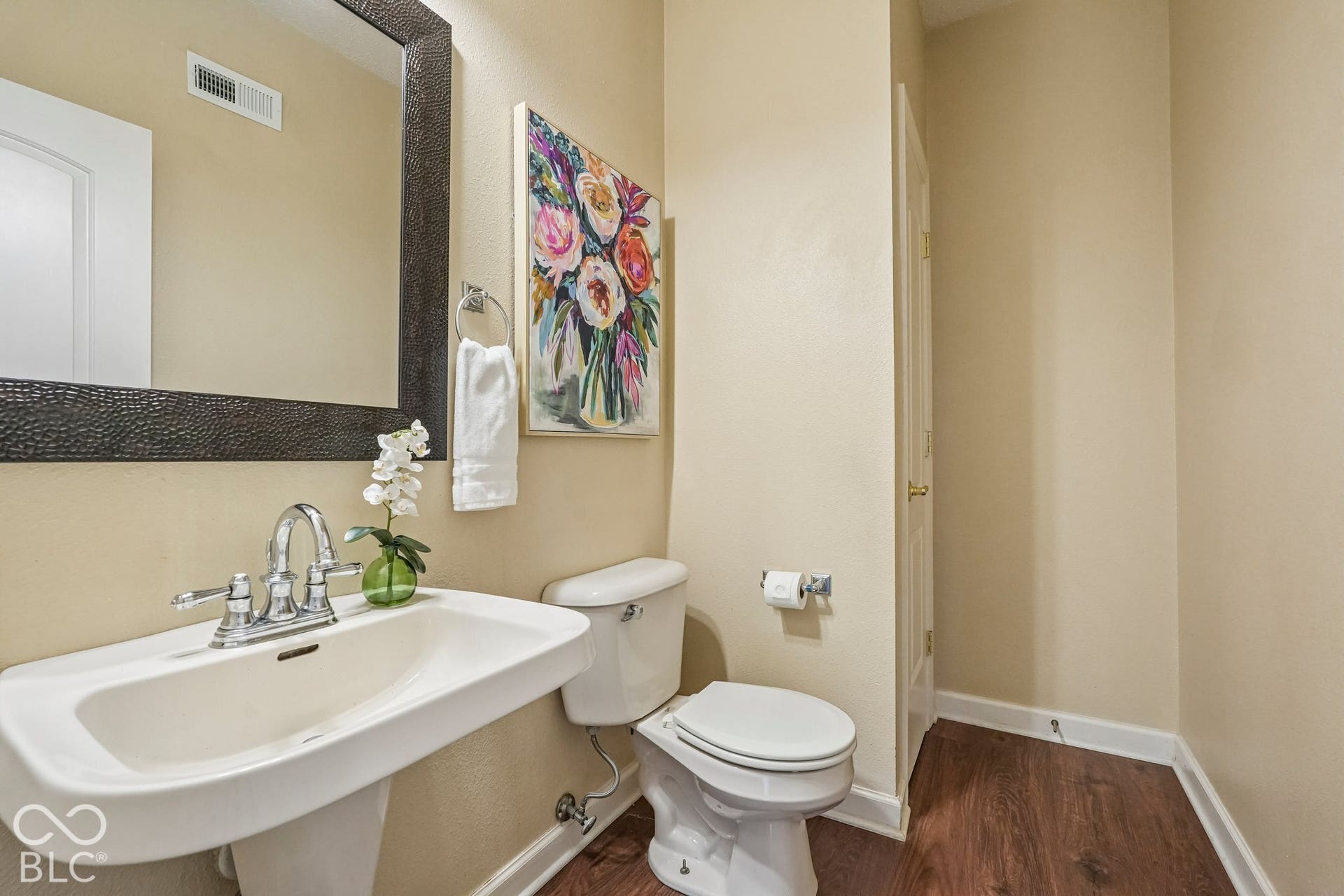 Half bathroom located on the main level