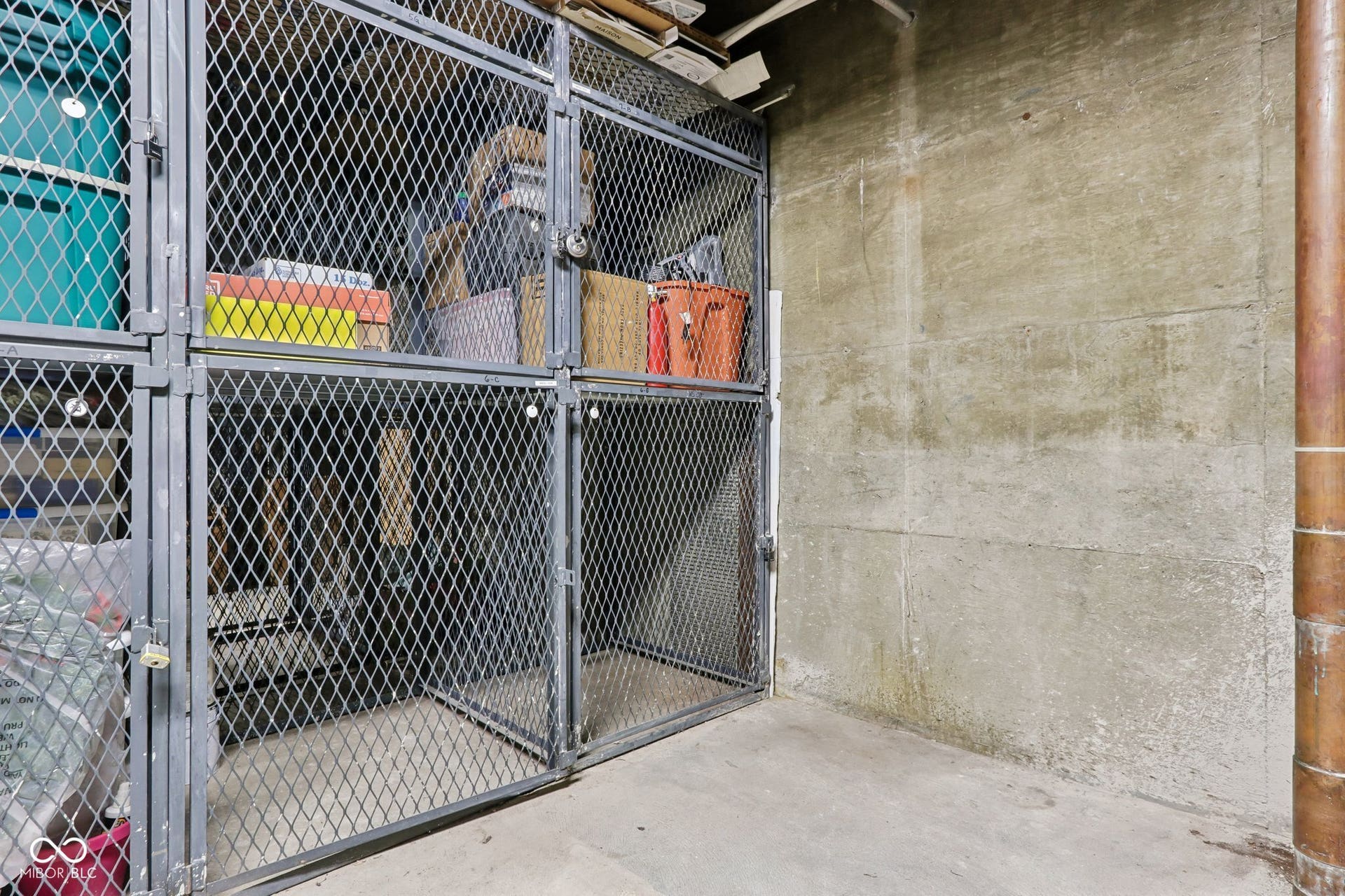 Individual secure storage units featuring diamond mesh doors that comes with the unit