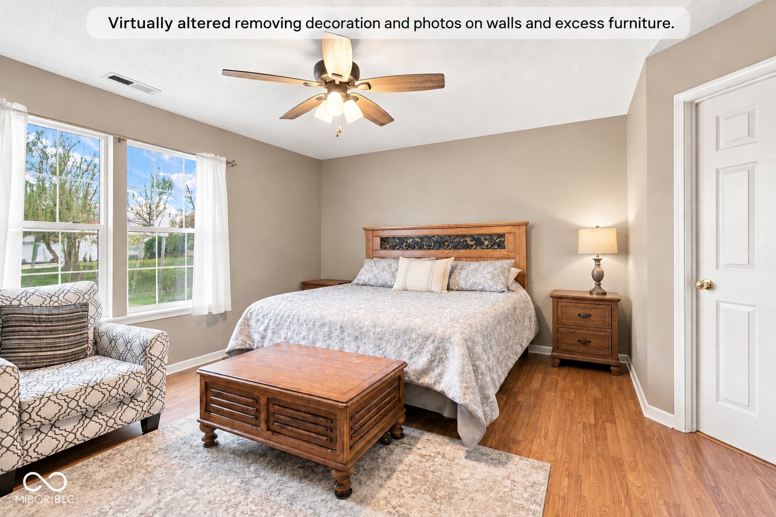 Virtually Altered - Virtually altered removing decoration and photos on walls and excess furniture.