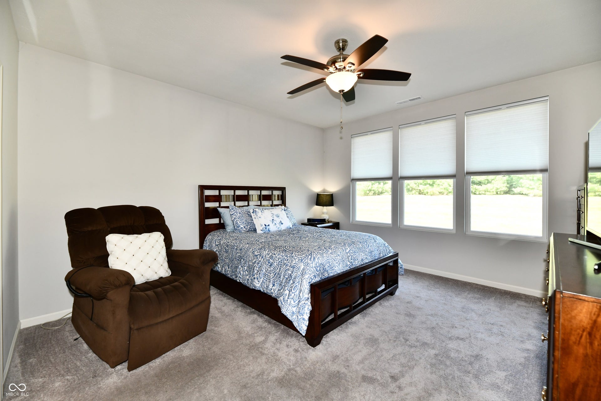 Three windows offer plenty of natural light