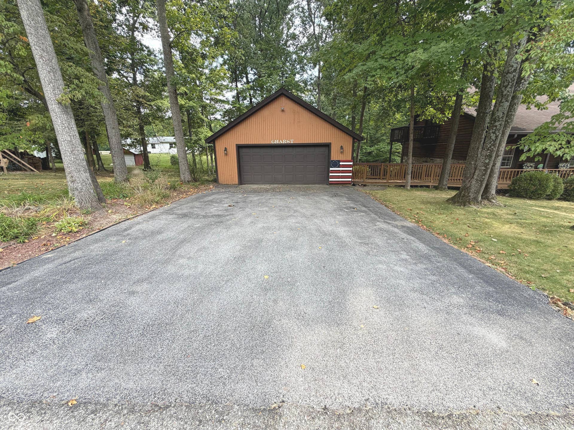 Oversized 2 car garage with tons of additional parking in the driveway.