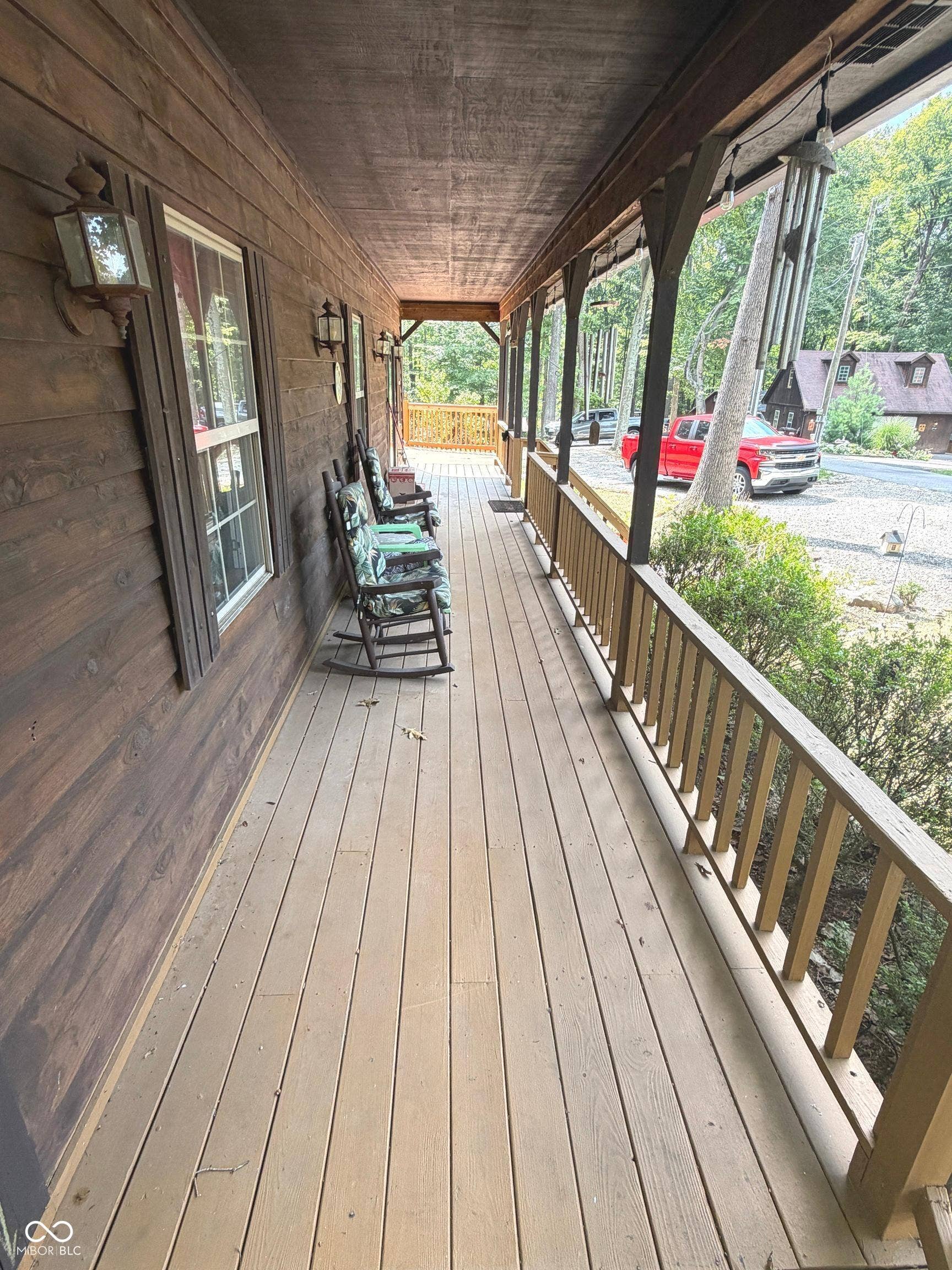 Expansive covered front porch