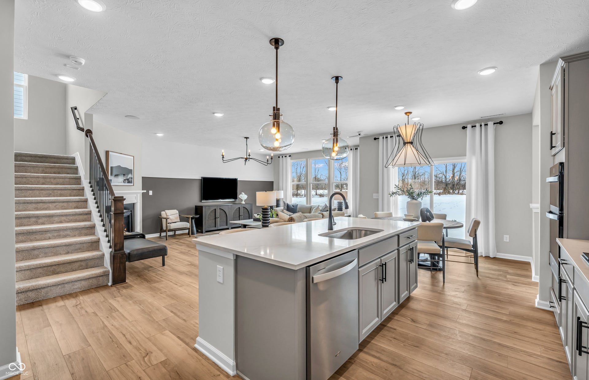 Virtually Altered - Similar Model. This home has stained cabinetry.