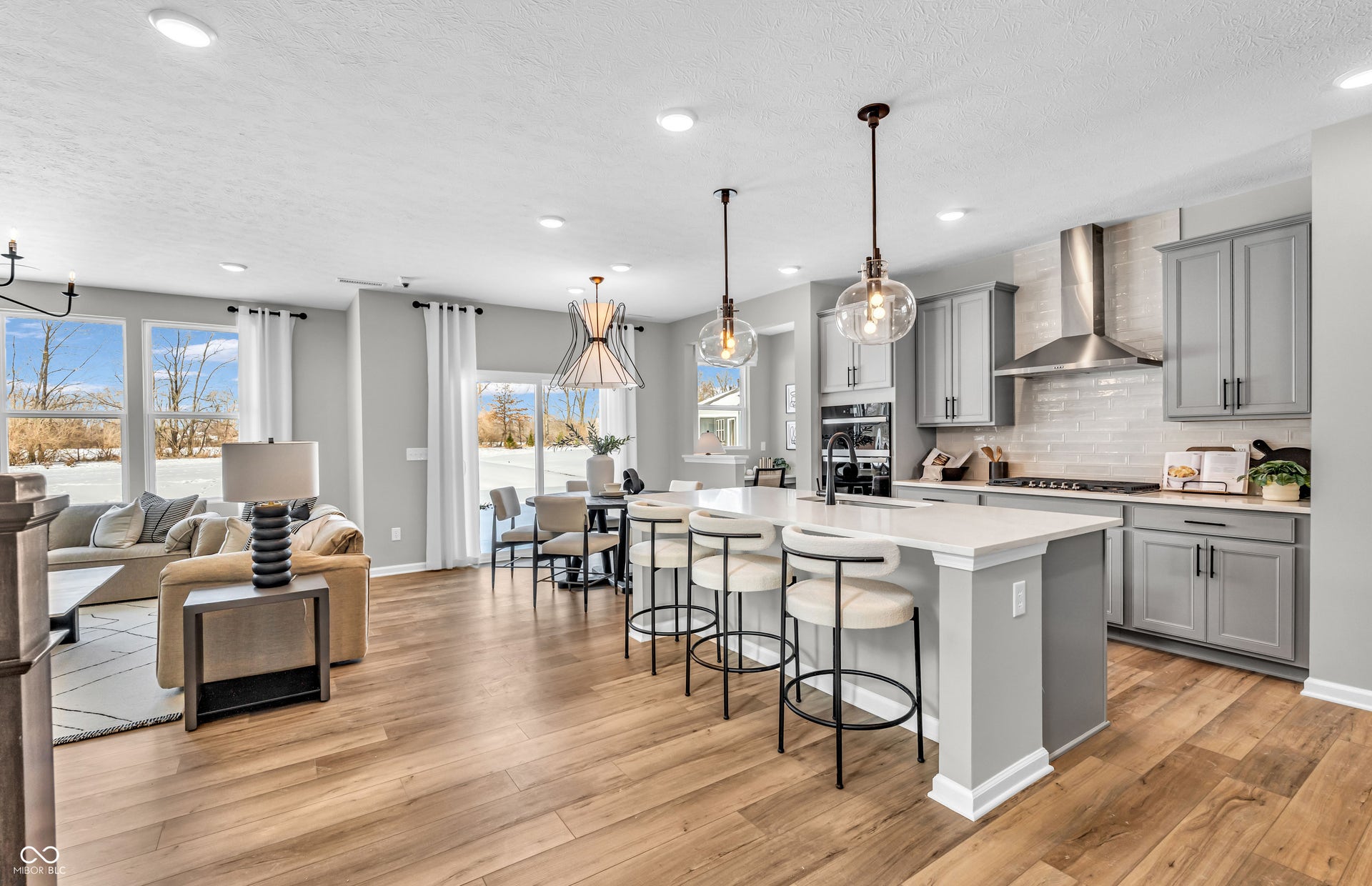 Virtually Altered - Similar Model. This home has stained cabinetry.