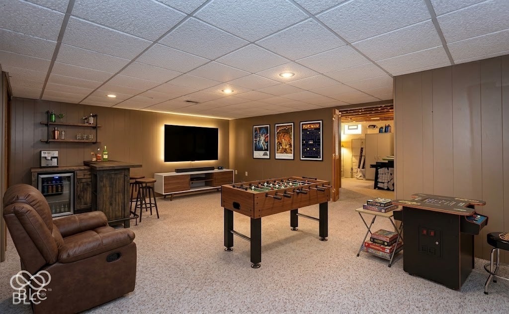Virtually Altered - Finished lower level featuring recessed lighting
