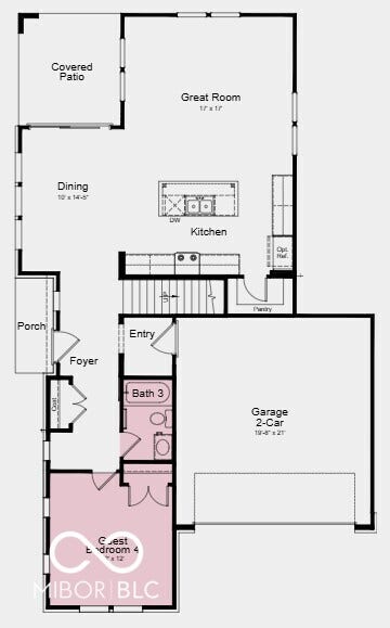 Second Floor Plan - Additional Highlights Include: water softener rough-in located in laundry room, and quartz countertops