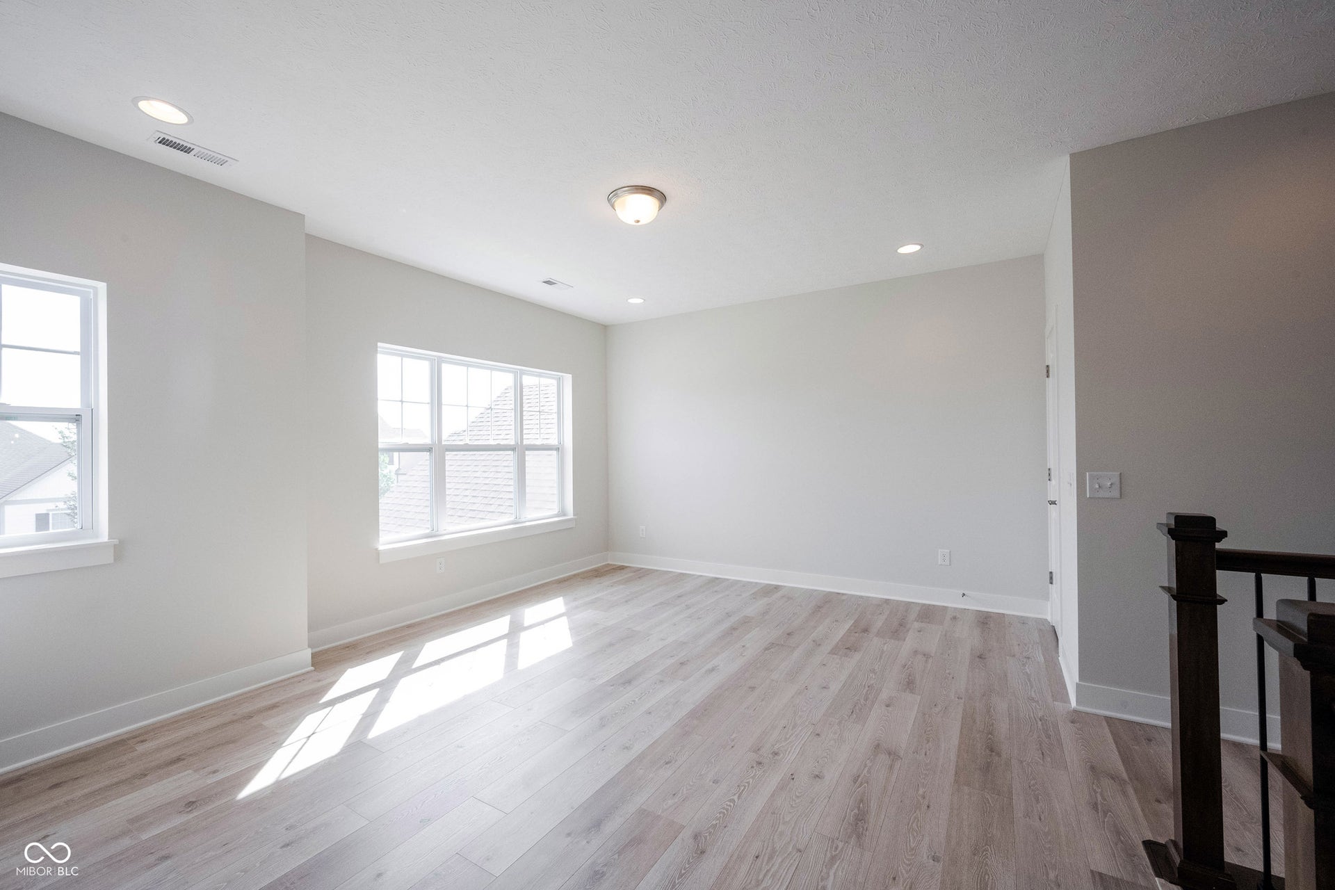 Another view of the upstairs loft unstaged.