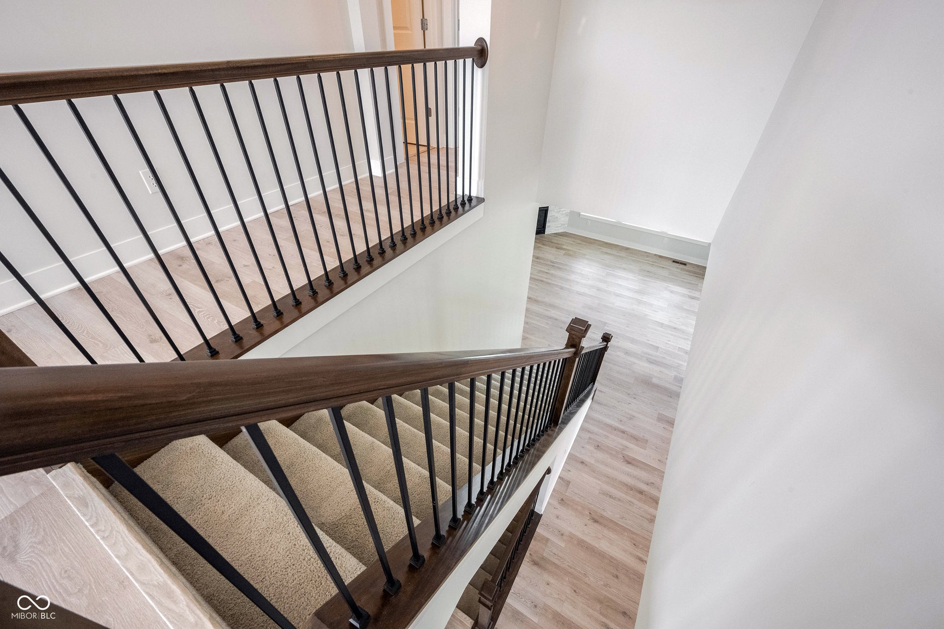 Another photo of the upper staircase from the loft area