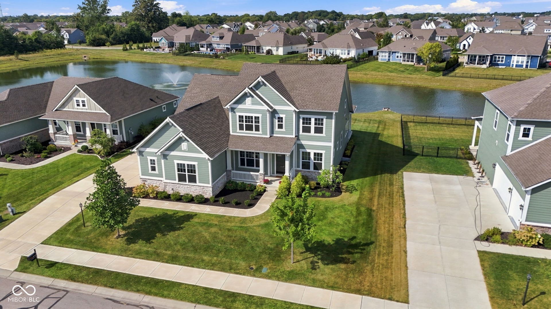 Drone shot of home
