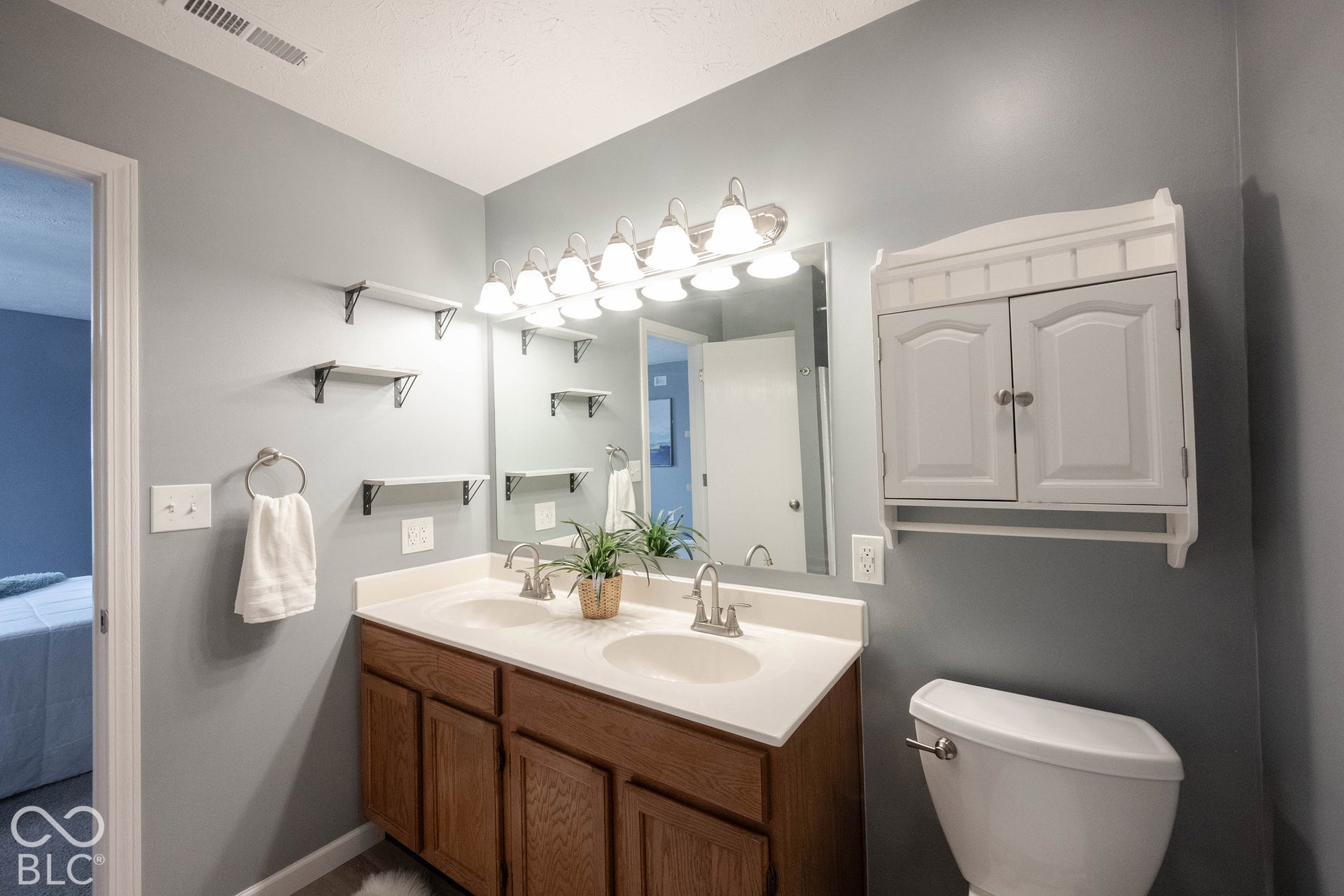 This primary bathroom is huge!